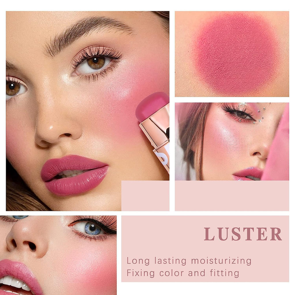 COSLUXE O TWO O Blush Stick for Cheeks Makeup,Waterproof Cream Blush Face Stick Multi-Use Lip and Cheek Tint, Lightweight Easy to Blend Natural Cream Blusher (05 - Rose Red - Obsessed) - Image 9