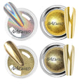 NAILWIND Chrome Nail Powder | Mirror Effect Chrome Powder for Nails Glitter Long Lasting | Pearl Aurora Mermaid Nail Powder | Holo Pigment Nail Art DIY Design Decorattion (Gold, 4 PCS)