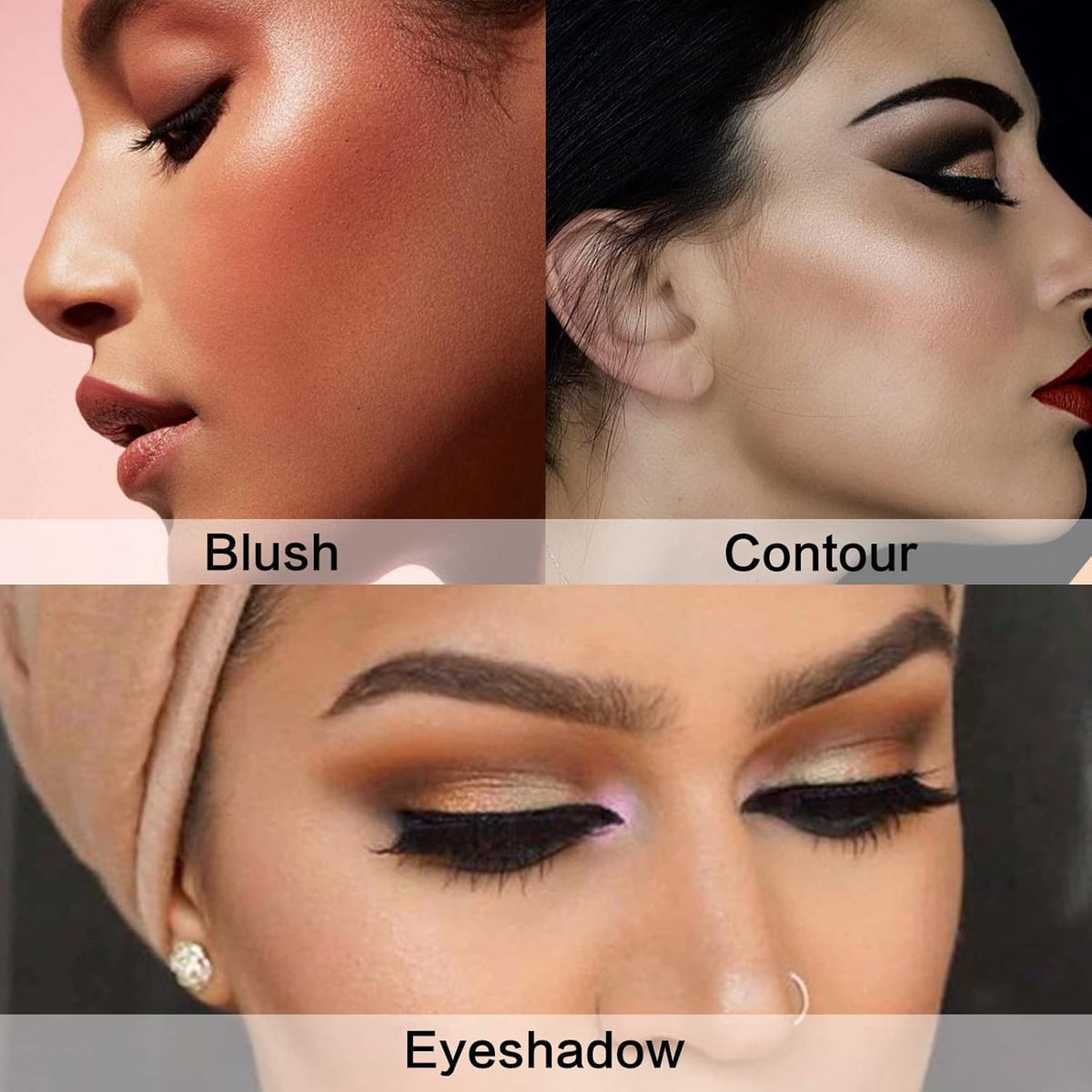 UCANBE 8 Color Blush Makeup Palette - Versatility Face Shaping, Pigmented Matte Smooth Natural Long Lasting Powder Bronzer Blushing Palette - Image 3