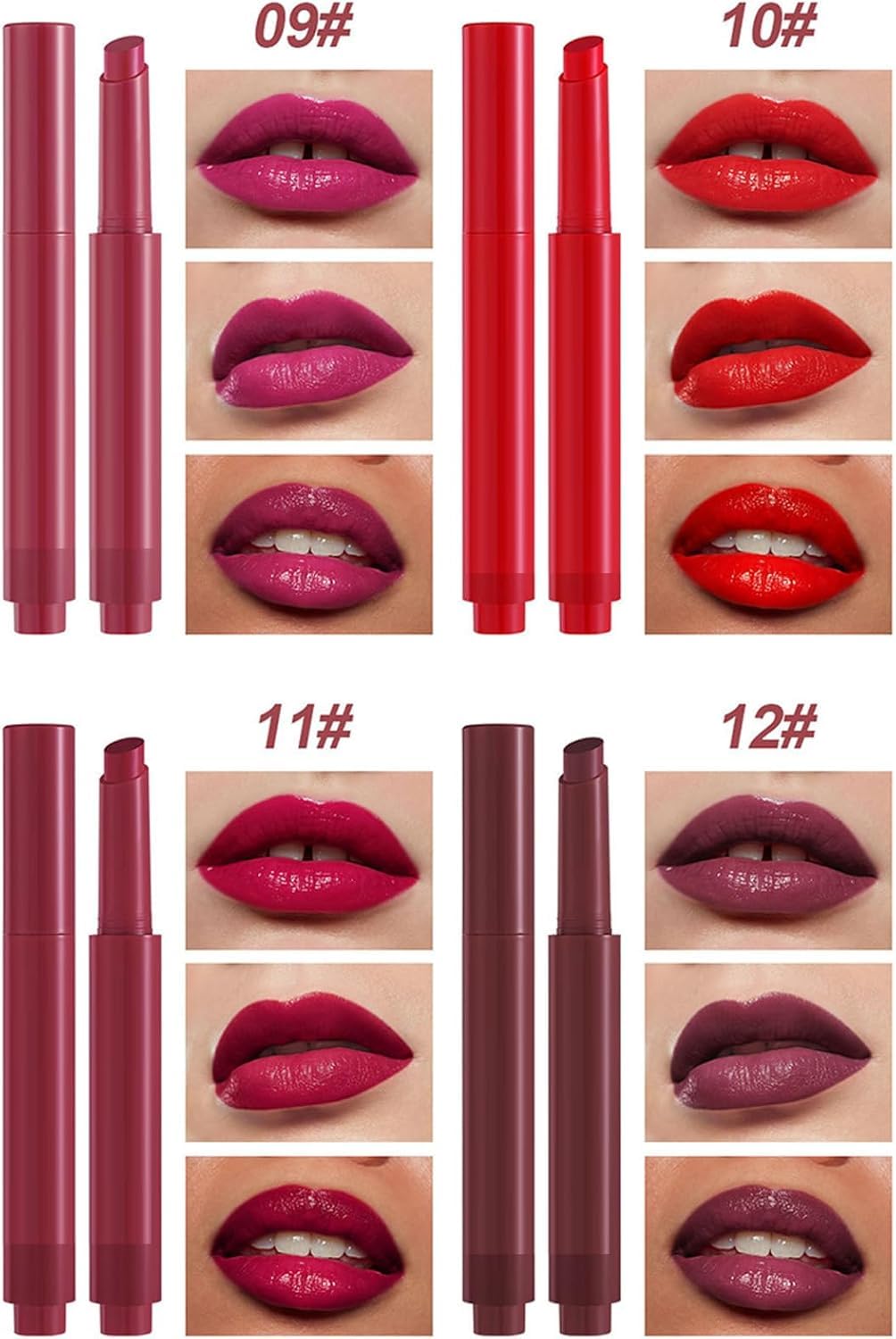 My Colors Matte Lipstick Set - Pack of 12 for Women and Girls, Vivid shades, velvety finish, Lipsticks and long-lasting charm in every swipe. Highly Pigmented Moisturizing Waterproof - Image 6