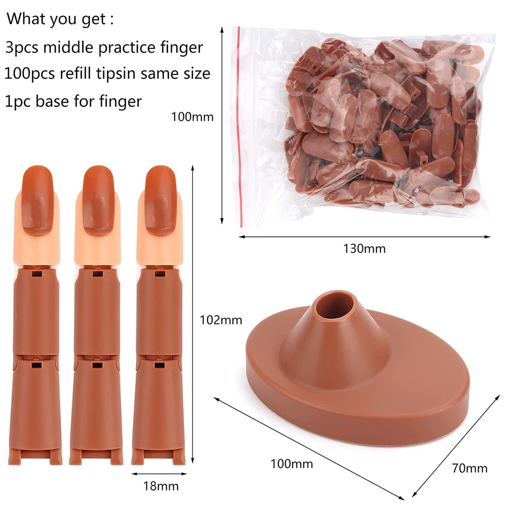 NAILWIND Nail Practice Fingers for Acrylic Nails, 3 Nails for Practice Hand for Acrylic, Training Fingers for Nail Art Beginners, Fake Fingers with Nail for Hand Training - Image 7