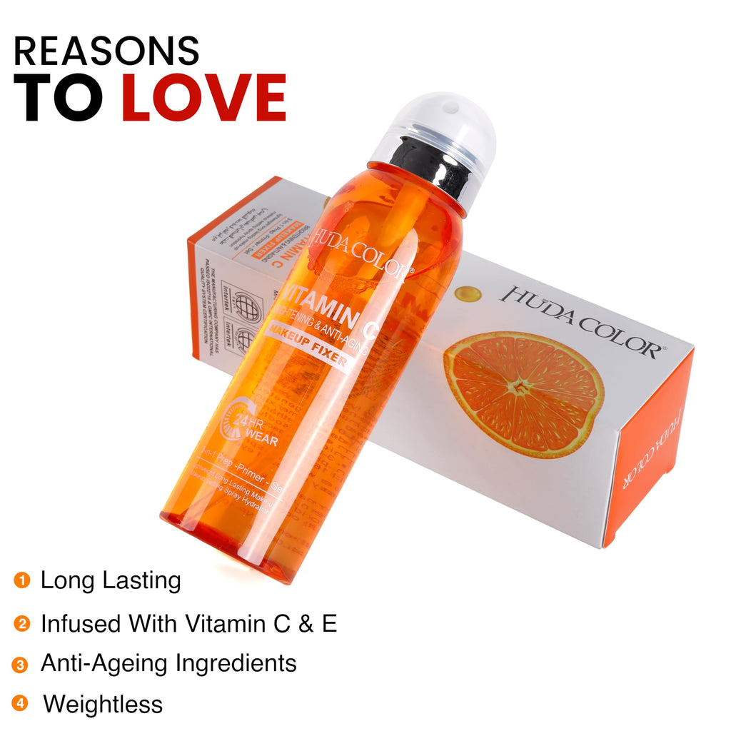 HUDAMOJI Vitamin C Brightening & Anti-Aging Makeup Fixer, Long Lasting Matte Finish, For Face Makeup, Makeup Setting spray,120ml - Image 4