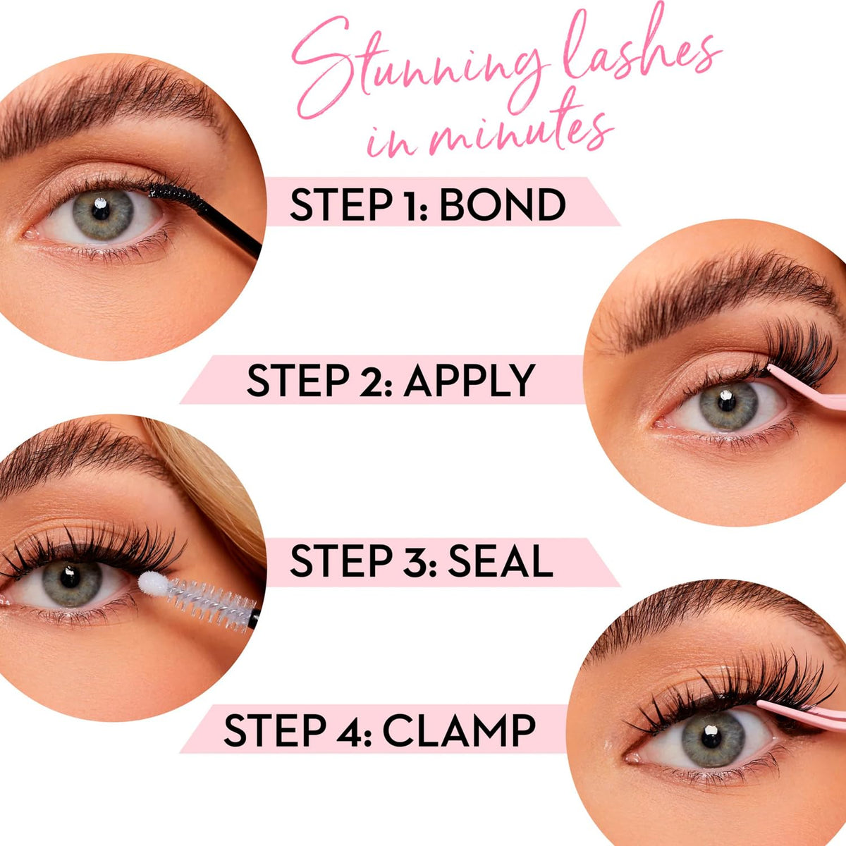 COSLUXE Lash Clusters, Eyelash Extensions, 200 PCS C Curl Lash Clusters 10-14mm, Mixed Curl Individual Eyelashes Cluster, Wispy Eyelash Extension, Thin Band & Soft, Natural Looking Cluster Lashes No-55, - Image 4