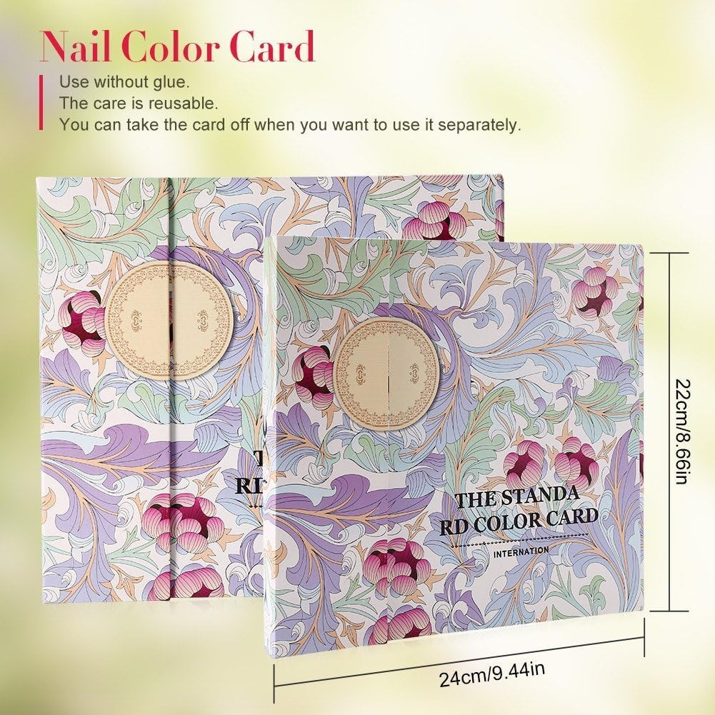 NAILWIND Nail Display Book, Nail Art Display Chart, Nail Art Colour Chart, Nail Swatches Nail Color Display Chart Book Nail Polish Gel Color Display Card Nail Art Showing Board (120 - COLORS) - Image 5