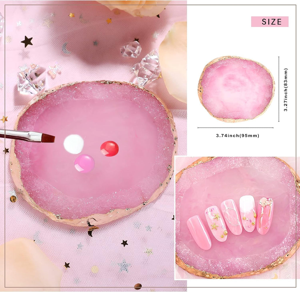 NAILWIND 21 PCS Nail Art Brushes Nail Art Tool kit,1 Nail Art Resin Mixing Palette,15 PCS Nail Art Brushes Set, 5 PCS Dotting Tools, Nail Polish Palette Tools for Women DIY Design Decoration Manicure Tips Supplies - Image 9