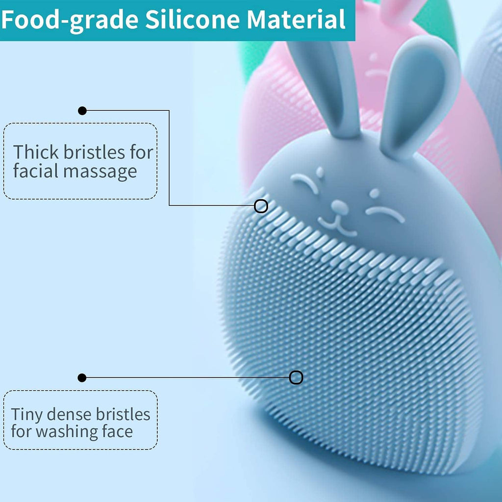 Cosluxe Soft Silicone Face Brush Massager, 1pcs Face Cleanser and Massager Scrubber Pad, Handheld Manual Facial Cleansing for face, Removing Blackhead, Massaging - Image 4