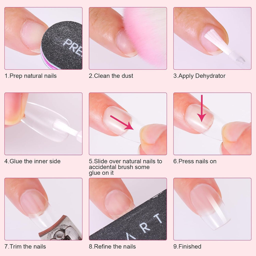 NAILWIND Brush On Nail Glue - Fast Drying Adhesive for Glue-On Nails & Repairs with Brush-On Applicator, Ideal for Tips & Wraps, Net 10ml - Image 9