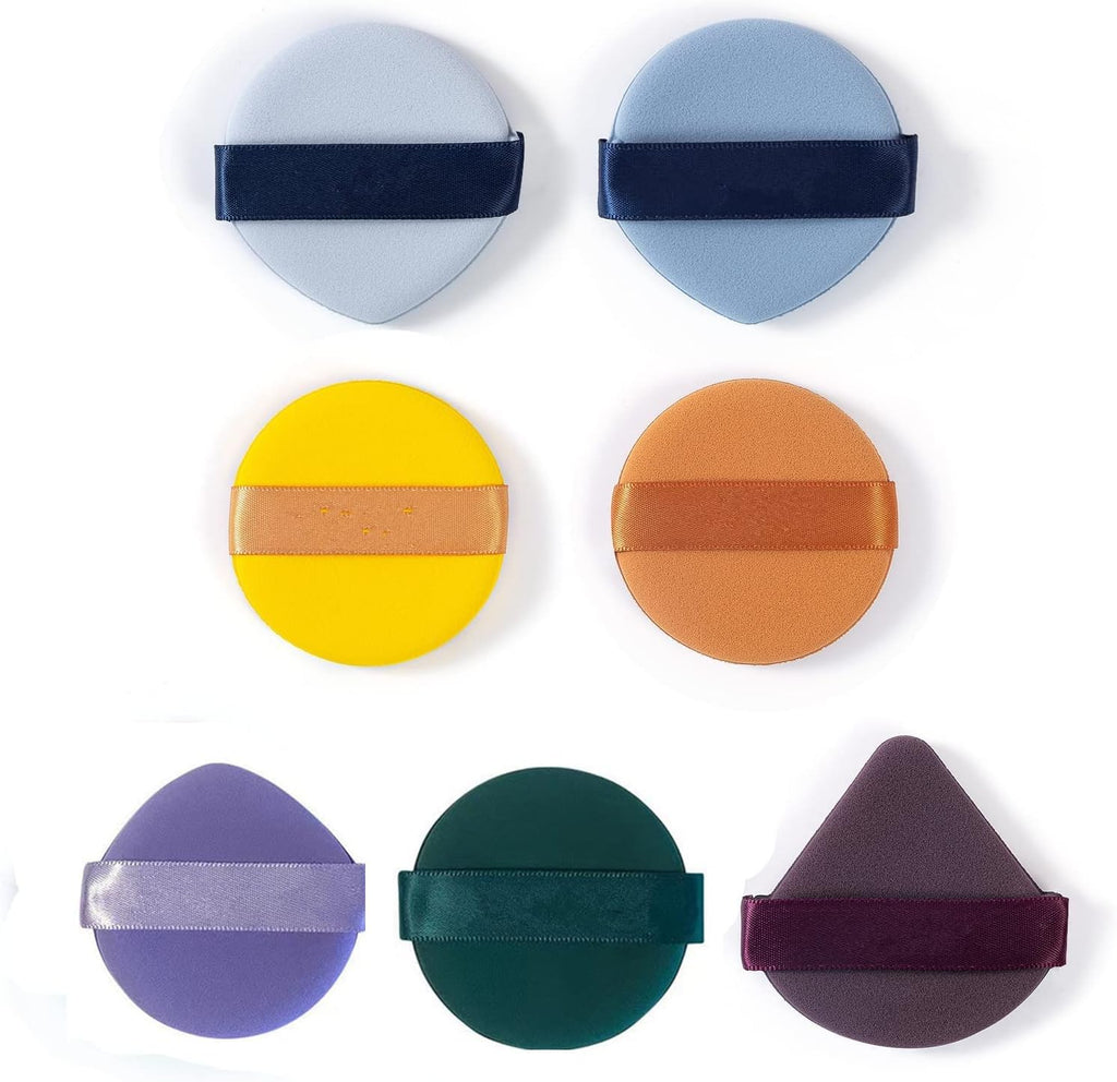 COSLUXE Makeup Sponge, Total Coverage Sponge, Latex-Free Foundation Sponge for Liquid, Cream, and Powder, Wet and Dry Dual Use, Teardrop Powder Puff for All Types of Skin (Teardrop Sponge, 7 Pcs) - Image 6