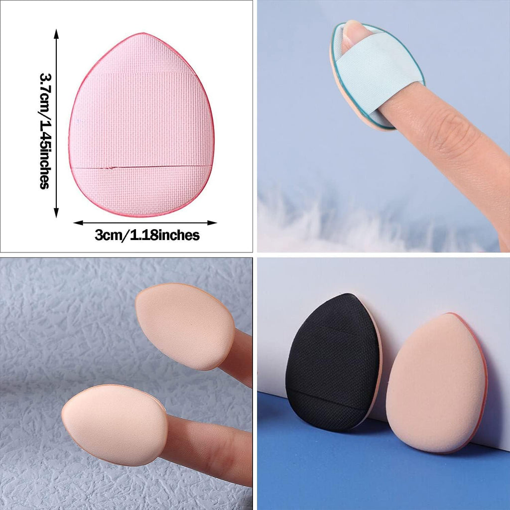 Rubyface Mini Finger Powder Puff 10 pcs Finger Makeup finger beauty blender Sponges, Mini Soft Cosmetic Finger Puff, Perfect for Foundation, BB Cushion, Cream, Concealer - Image 5
