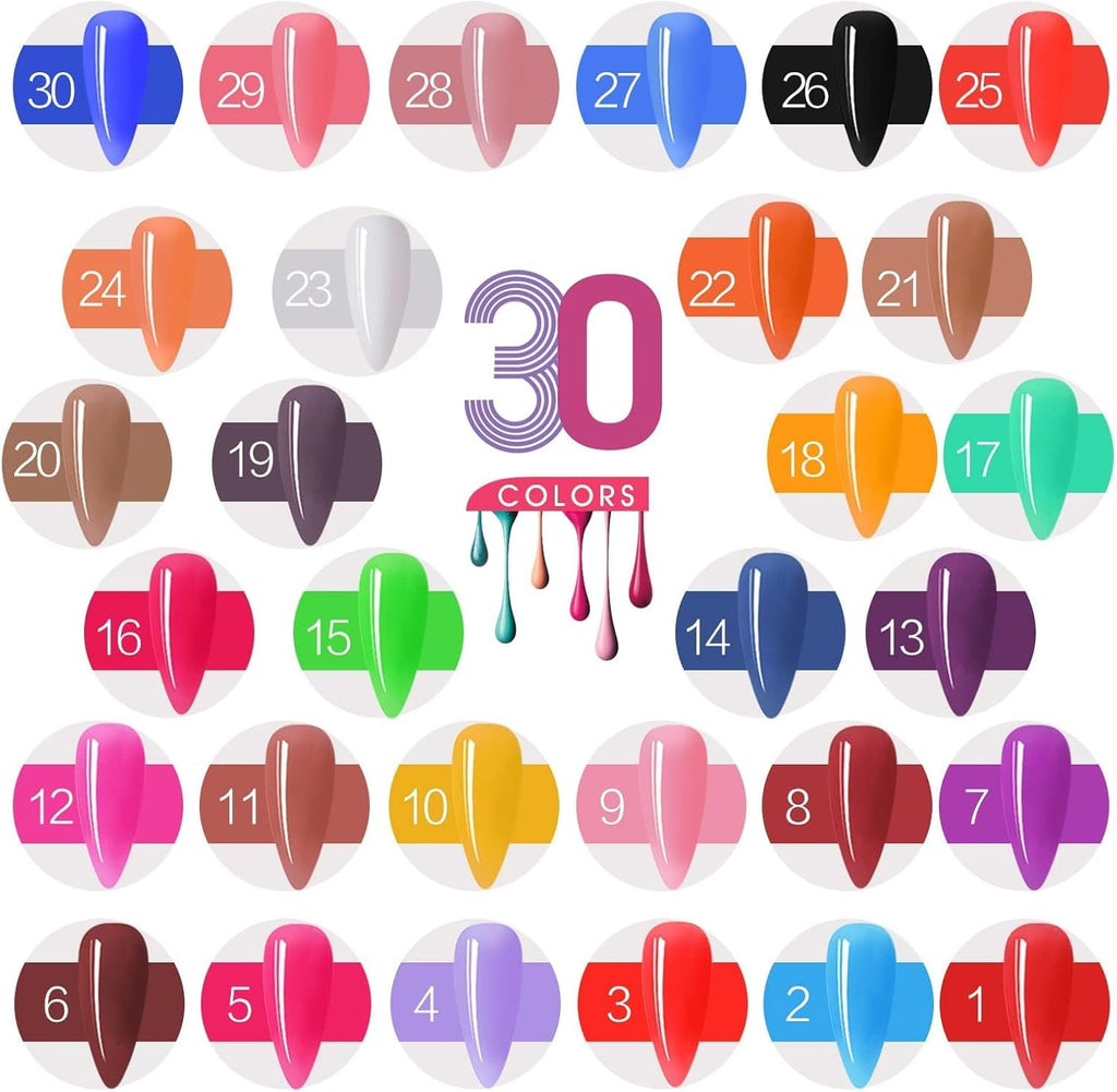 NAILWIND Gel Nail Polish, 36 Colors 8ML Nail Art Pigment Set Gel Polish Solid Glue Extension Gel With One Nail Brush One Nail File for Nail Art DIY Design - Image 8