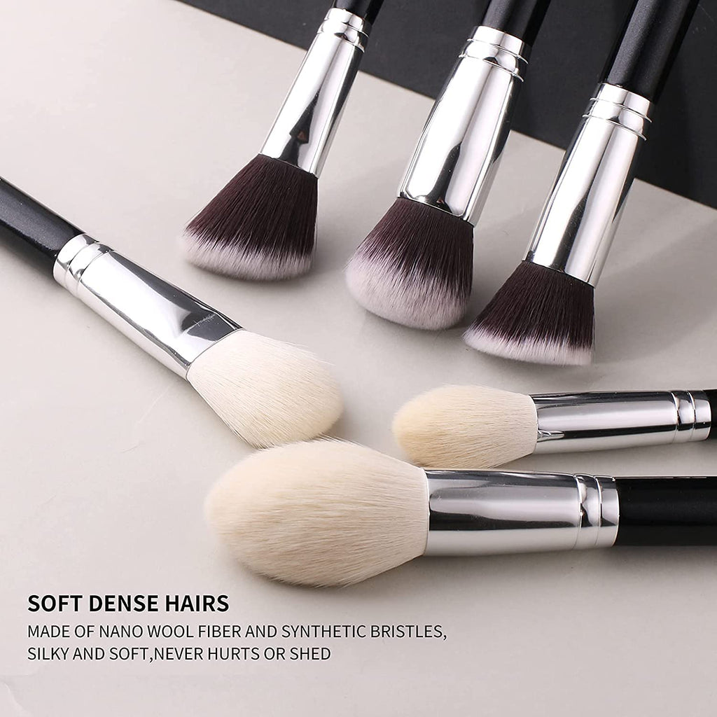 COSLUXE BEILI Makeup Brushes 30pcs New Variant Professional Makeup Brush Set Natural Goat Hair Premium Synthetic Kabuki Foundation Blending Brush Face Powder Blush Concealers - Image 3