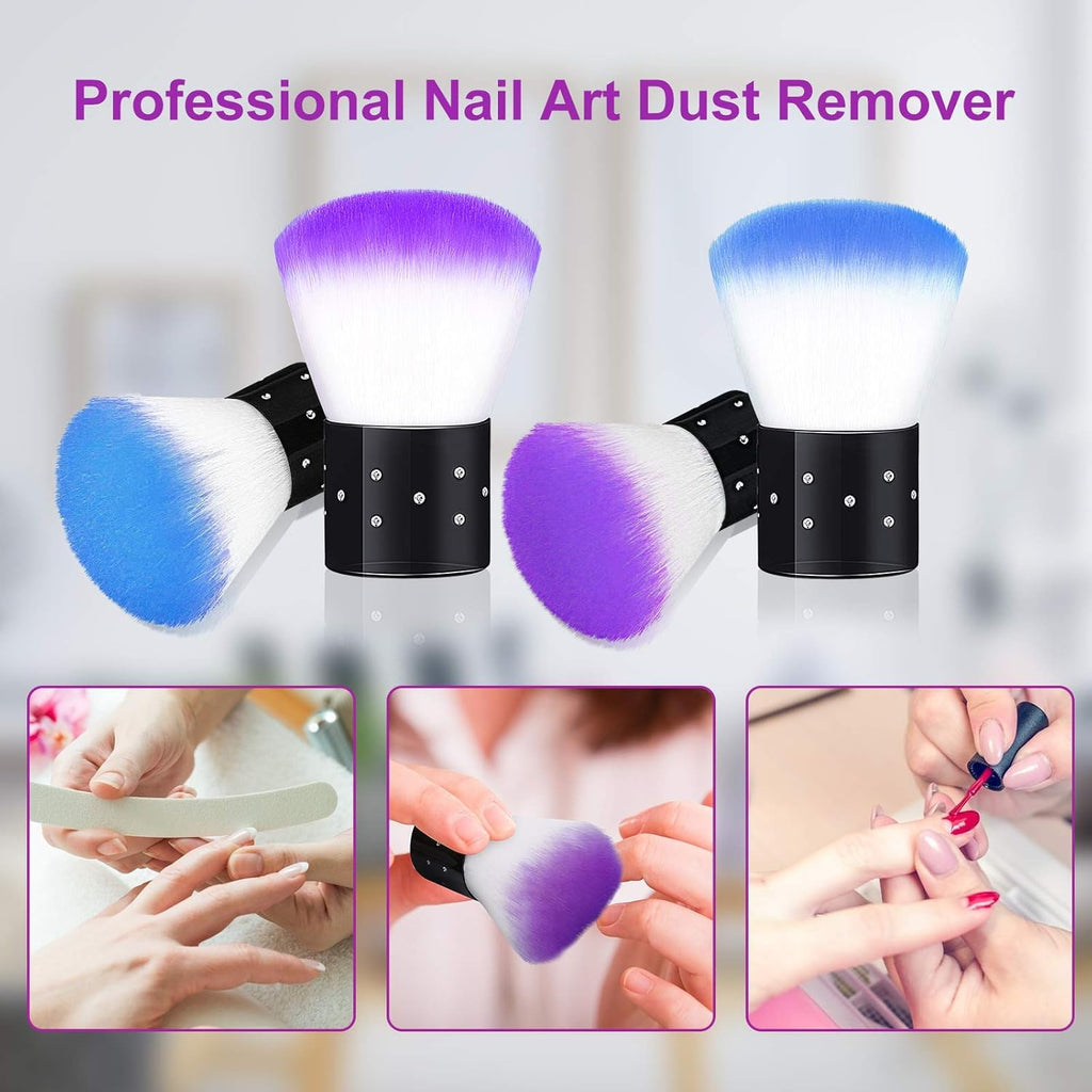 NAILWIND Nail Dust Brush Colorful Soft Kabuki Cleaner Brush for Makeup 1 - Pieces - Image 3