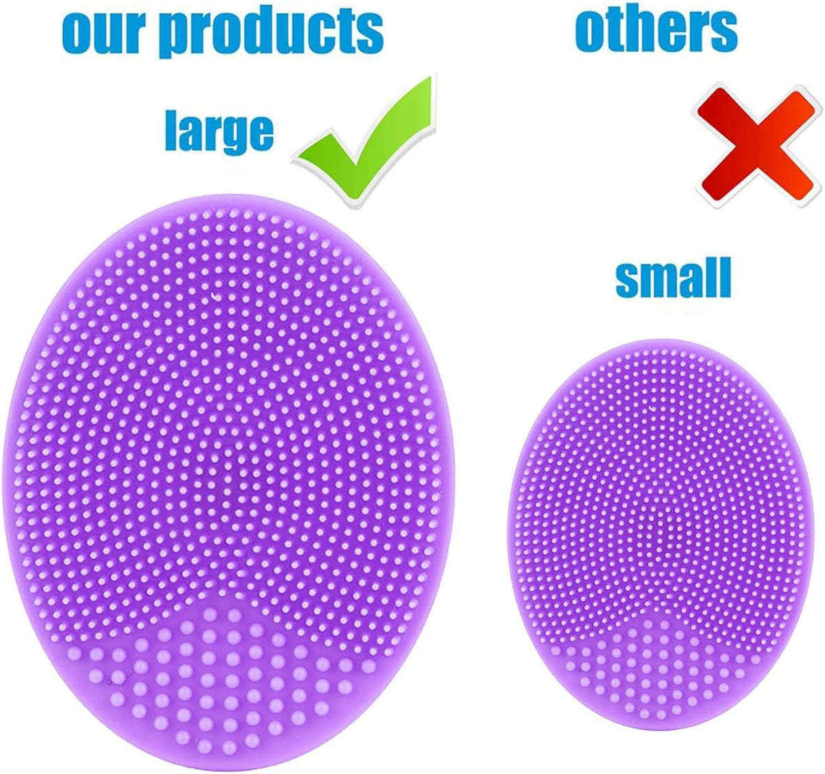 Cosluxe Face Scrub Brush, 2 Pcs, Soft Silicone Exfoliation, Massage, Pore Cleansing & Blackhead Removal, For Women & Girls - Image 4