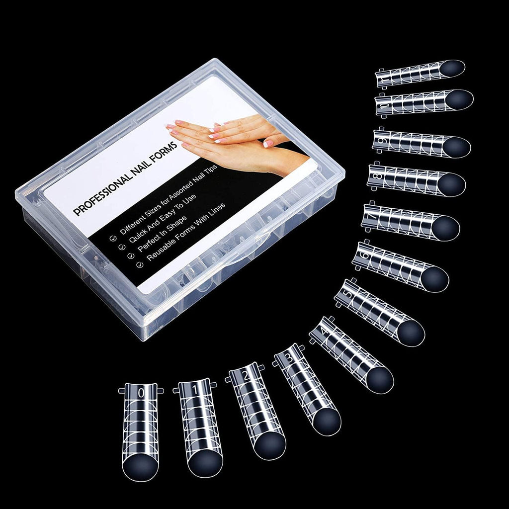 NAILWIND Extension Tips Set for Enhancement, Thickening Acrylic False Nails - Manicure Tool, 12 Sizes, Trendy Art Design, Salon DIY at Home (Clear, 120-Pcs) - Image 5