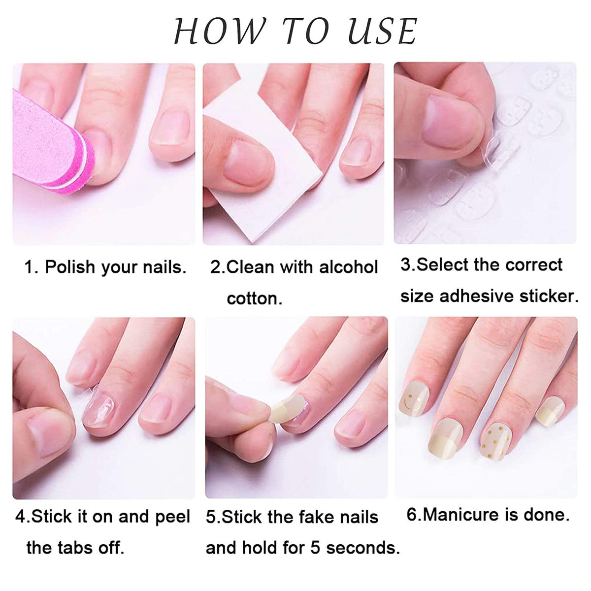 NAILWIND 24 Natural French Short False Nails Acrylic Full Cover Nails,Natural Fake Nails Delicate & Comfortable for Women and Girls (N41, 24 Count -Pack of 1) - Image 8