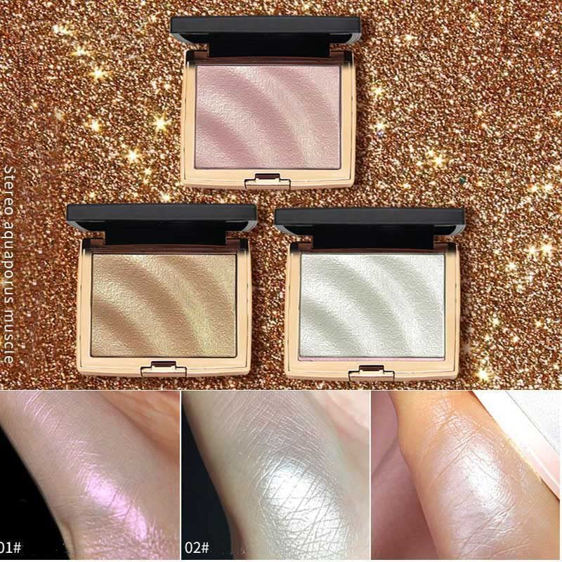 Hojo Highlighter Highlight Shimmering Powder, Waterproof Long Lasting Highlighter,Highlight Powder Palette,highlighter makeup 10g (01) PINK - Image 6
