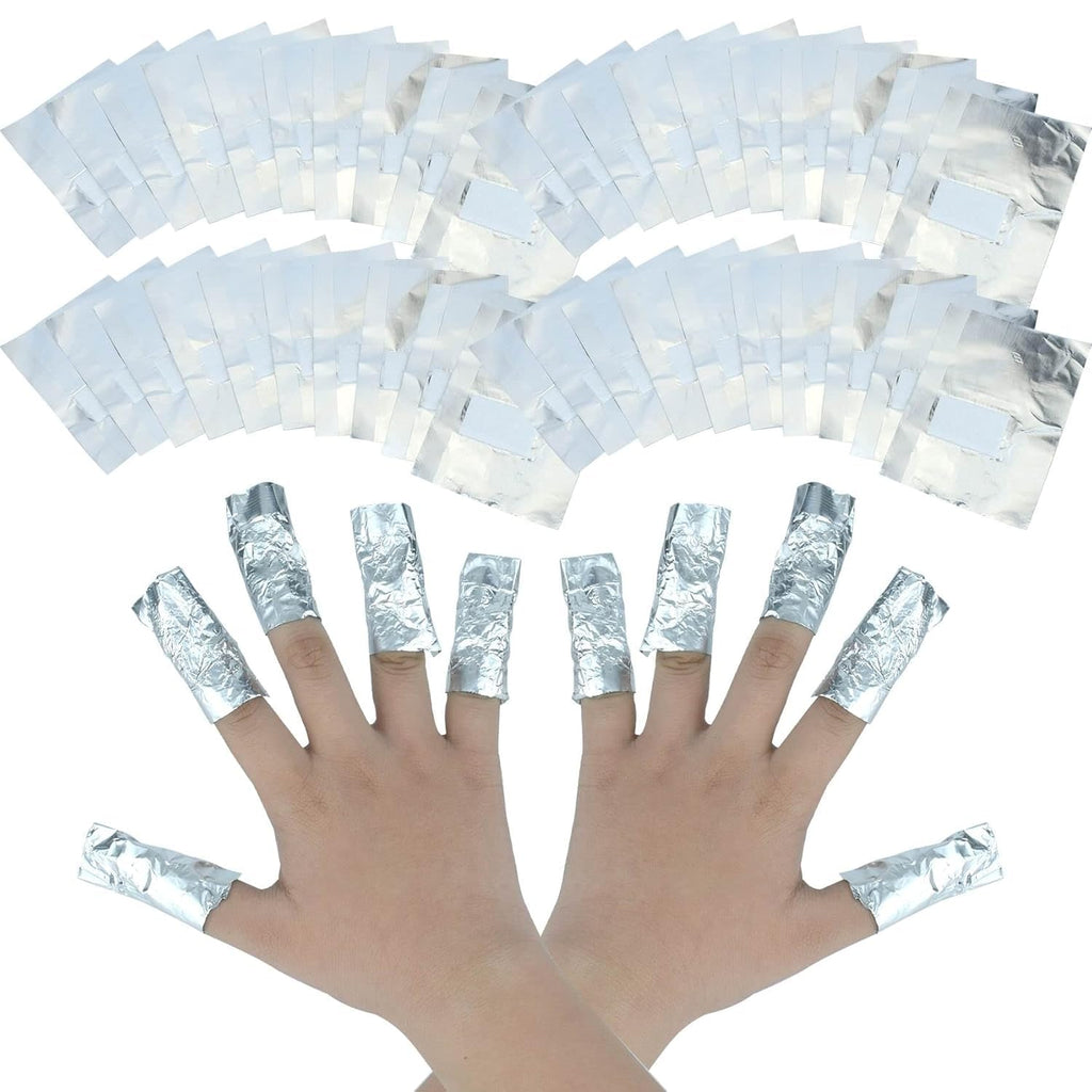 NAILWIND Nail Polish Remover Gel Sheets Acetone Free, Nail Foil Wraps Gel Polish Remover Foils Acrylic Tin Soak Off Pads with Pre-attached Lint-free for Women Girls Home and Salon Use, 200 Count