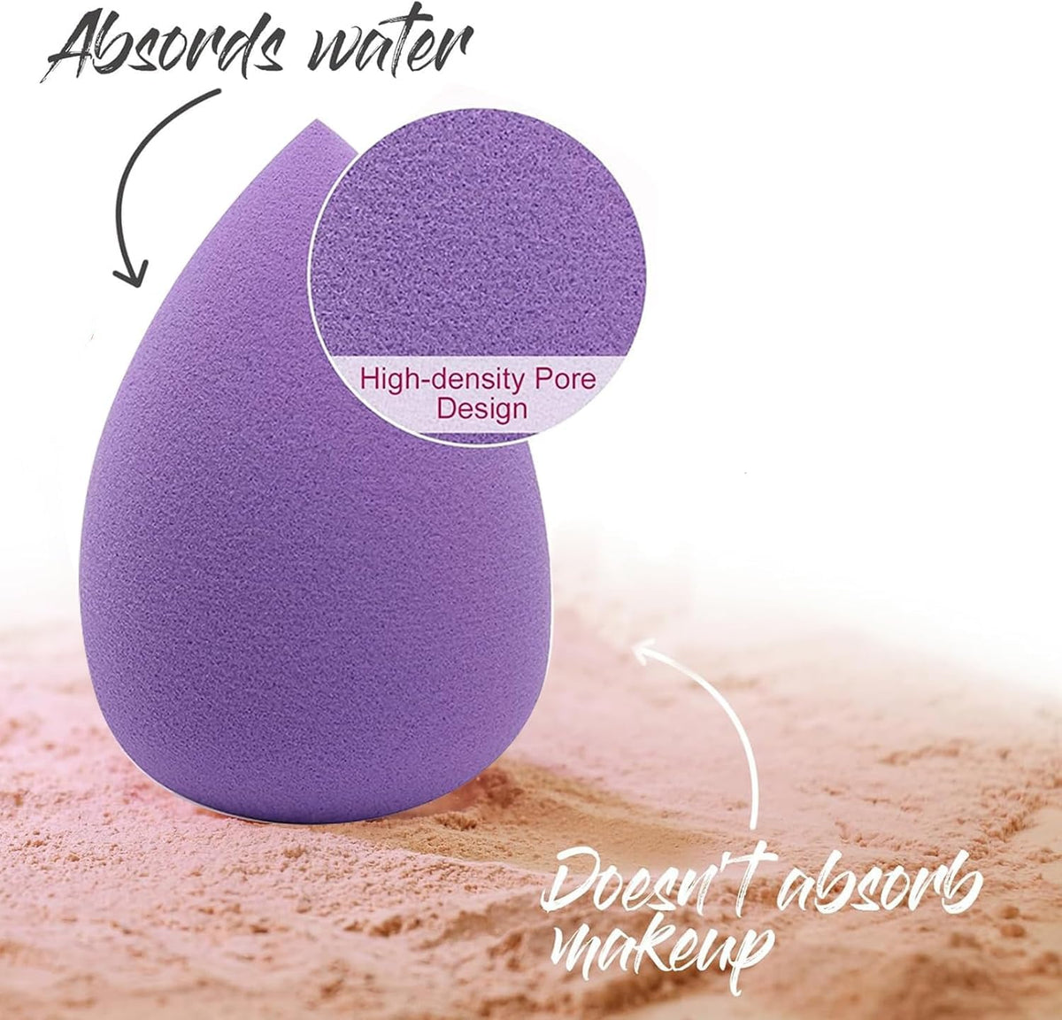 BH Studio Pro 15 pcs Makeup Sponge Blender Sponges for Liquid, Cream, and Powder, Make up sponges for foundation Powder Puff Face Triangle Face Makeup Puff Wet Dry Dual-Use - Multicoloured - Image 9