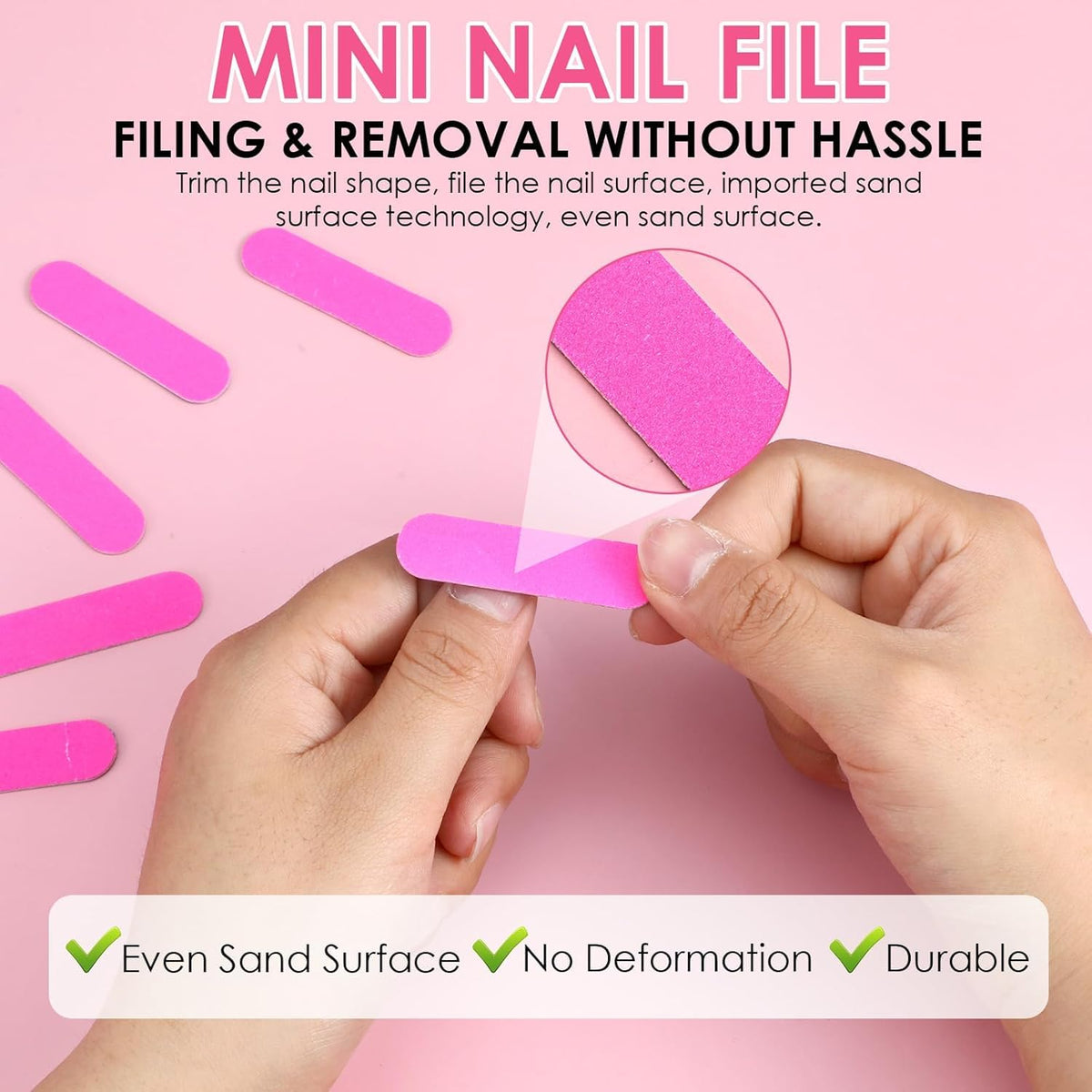 NAILWIND Press On Nail Kit with Glue & Adhesive Tabs – Nail Prep Kit with Mini File, Cuticle Sticks & Prep Pads | Long Lasting Fake Nails Tools for Beginners & Salon Use - Image 7