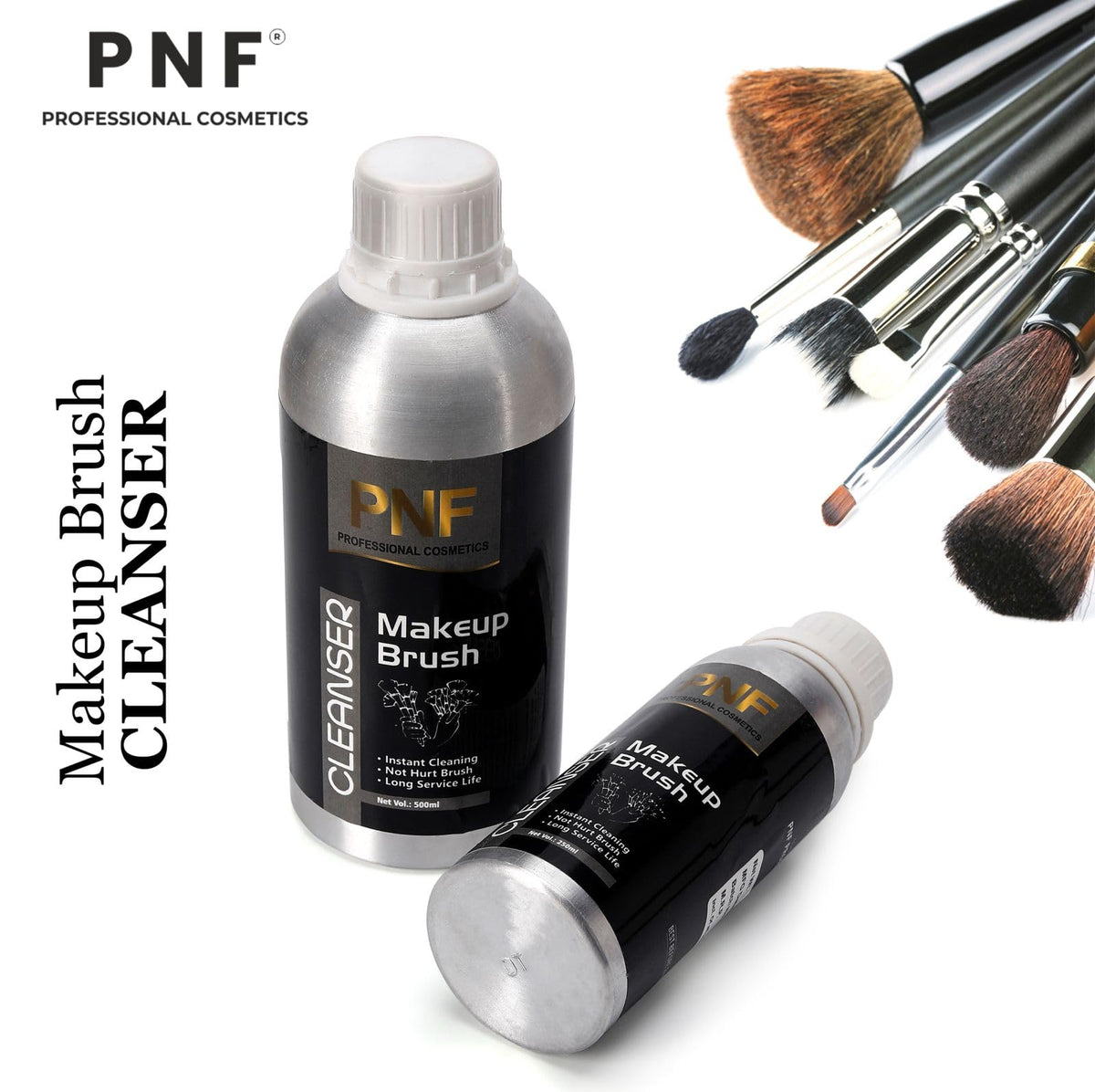 PNF PROFESSIONAL Makeup Brush Cleaner for Cosmetic Brushes, Instant Brush Cleaner, No-washing Quick Drying Deep Cleaning Spray Ideal for Makeup Brushes Sponges for Women Girls (250ml) - Image 6