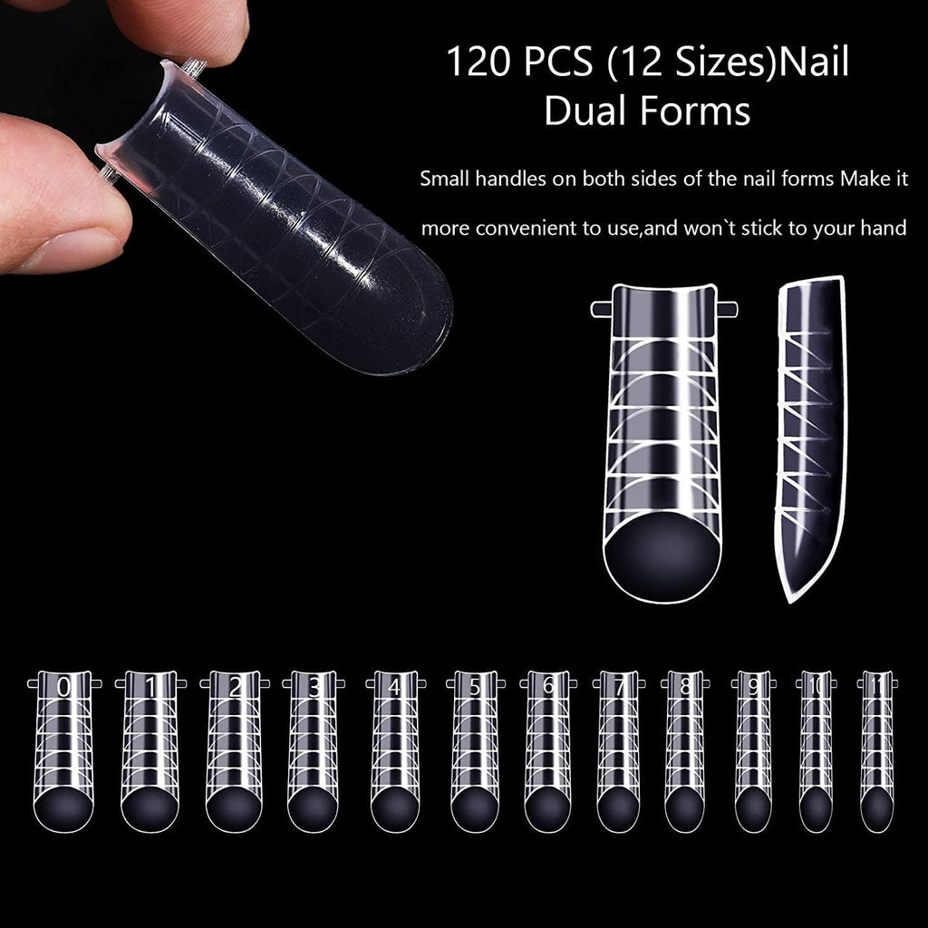 NAILWIND Extension Tips Set for Enhancement, Thickening Acrylic False Nails - Manicure Tool, 12 Sizes, Trendy Art Design, Salon DIY at Home (Clear, 120-Pcs) - Image 3