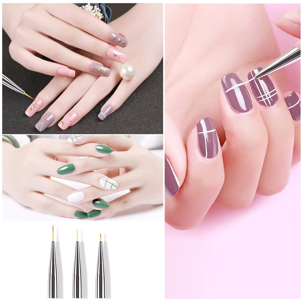 NAILWIND Dual-Ended Nail Art Brushes, Manicure Picking Pen for Rhinestones, Steel Balls, Pearls - DIY Gel Nail Making Dots Design Pen (Wooden Handle, 5 PCS) - Image 9