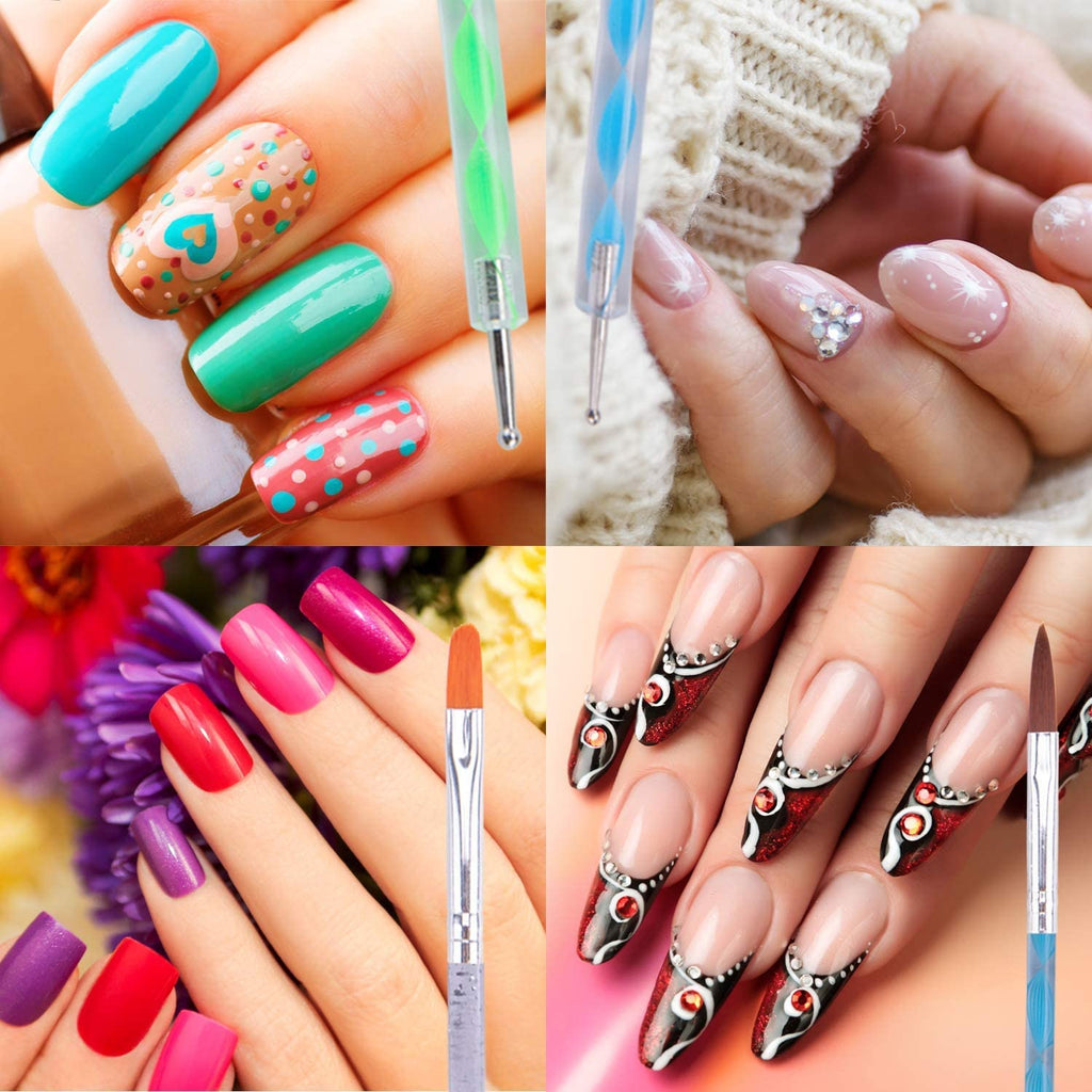 NAILWIND Acrylic Nail Art Brushes, 5 pcs Double Ended Nail Liner Brush Dotting Pen Point Drill Drawing Tools, nail Art Designs - Image 7