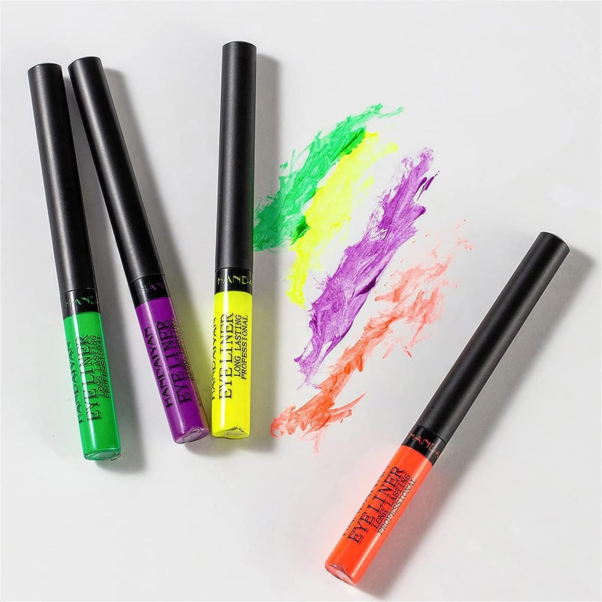 My Colors Colorful Liquid Eyeliner Set, 12 colors Matte Neon Eyeliner Pigmented Waterproof Smudgeproof Long Lasting Eye Liner Eye Makeup Gift Kit for Women C, 12 Pcs - Image 5