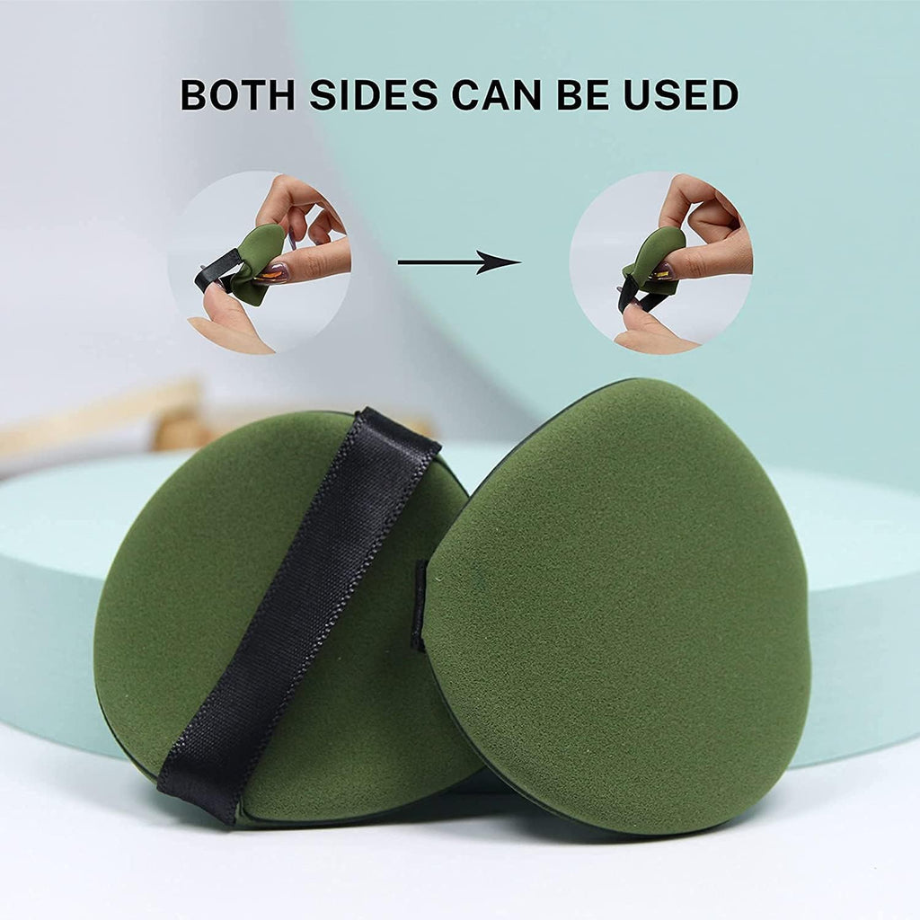 COSLUXE Makeup Triangle Shape Sponge, 2pcs Total Coverage Blending make-up Sponge, Latex-Free Foundation Sponge's Wet and Dry Dual Use, Teardrop Powder Puff for All Types of Skin - Image 6