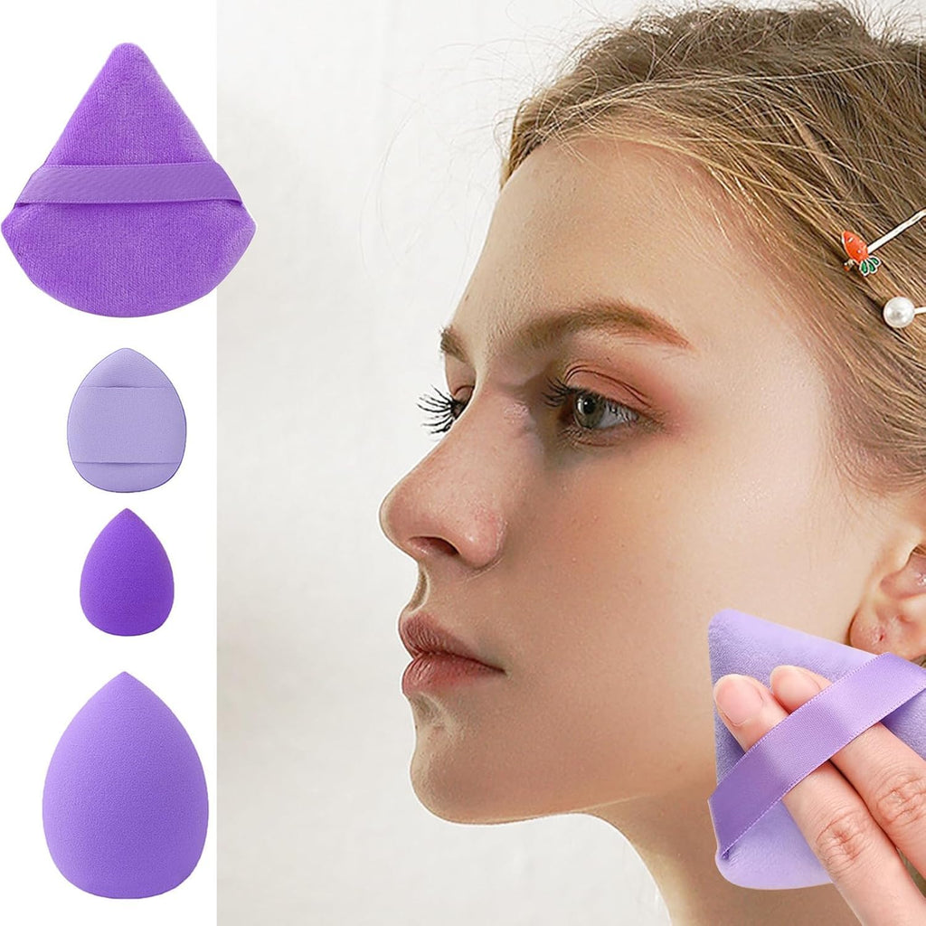 BH Studio Pro 15 pcs Makeup Sponge Blender Sponges for Liquid, Cream, and Powder, Make up sponges for foundation Powder Puff Face Triangle Face Makeup Puff Wet Dry Dual-Use - Multicoloured - Image 7
