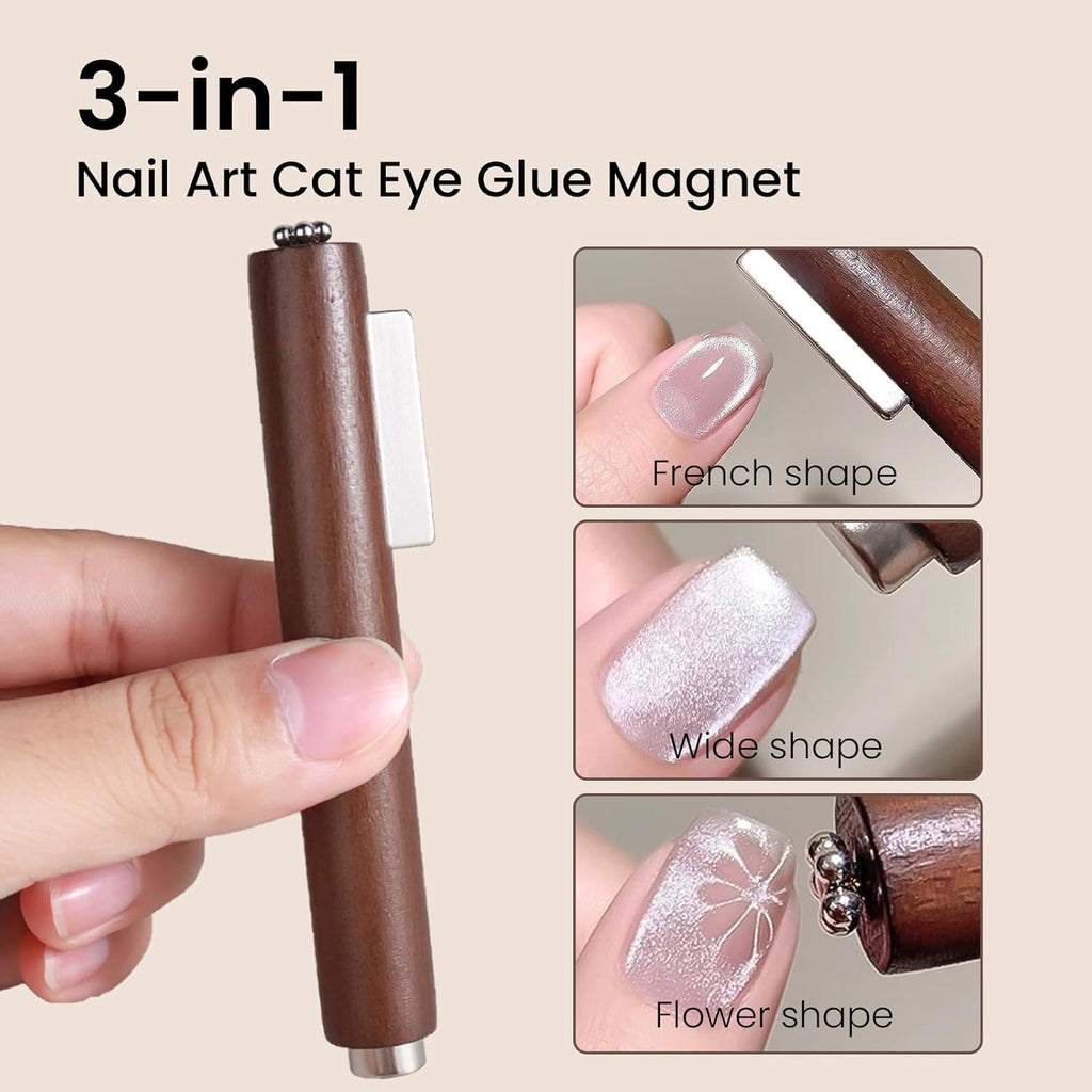 NAILWIND 3 In 1 Nail Magnet For Cat Eye Gel Polish, Multifunctional Cat Eye Gel Nail Polish Magnet,l Nail Magnets for Nail Art Decoration Nails Salon - Image 7