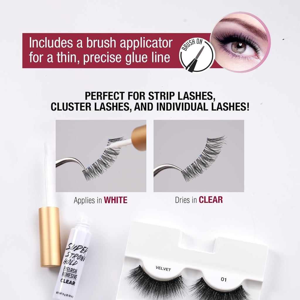 My Colors Eyelash Glue, Super Strong Hold for False Eyelashes, Lash Glue, Eyelash Adhesive,5g Latex Free, Suitable for Sensitive Eyes, Waterproof, BLACK, 1 - Image 8