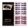 COSLUXE IMAGIC PROfessional Synthetic Fibers False Eyelashes, Natural & soft 100% Handmade 3D Eyelashes Pack 10 Pairs of 1 box (07)