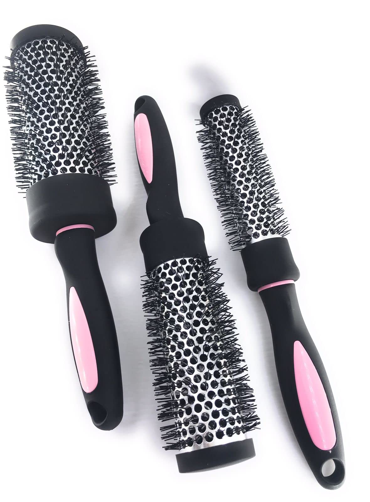 COSLUXE Professional Round Brush Set for Blow Drying Curling,Round Hair Brush Set for Woman Curly and Straight Salon Hair Styling, (PINK, 25mm -1pcs) - Image 3