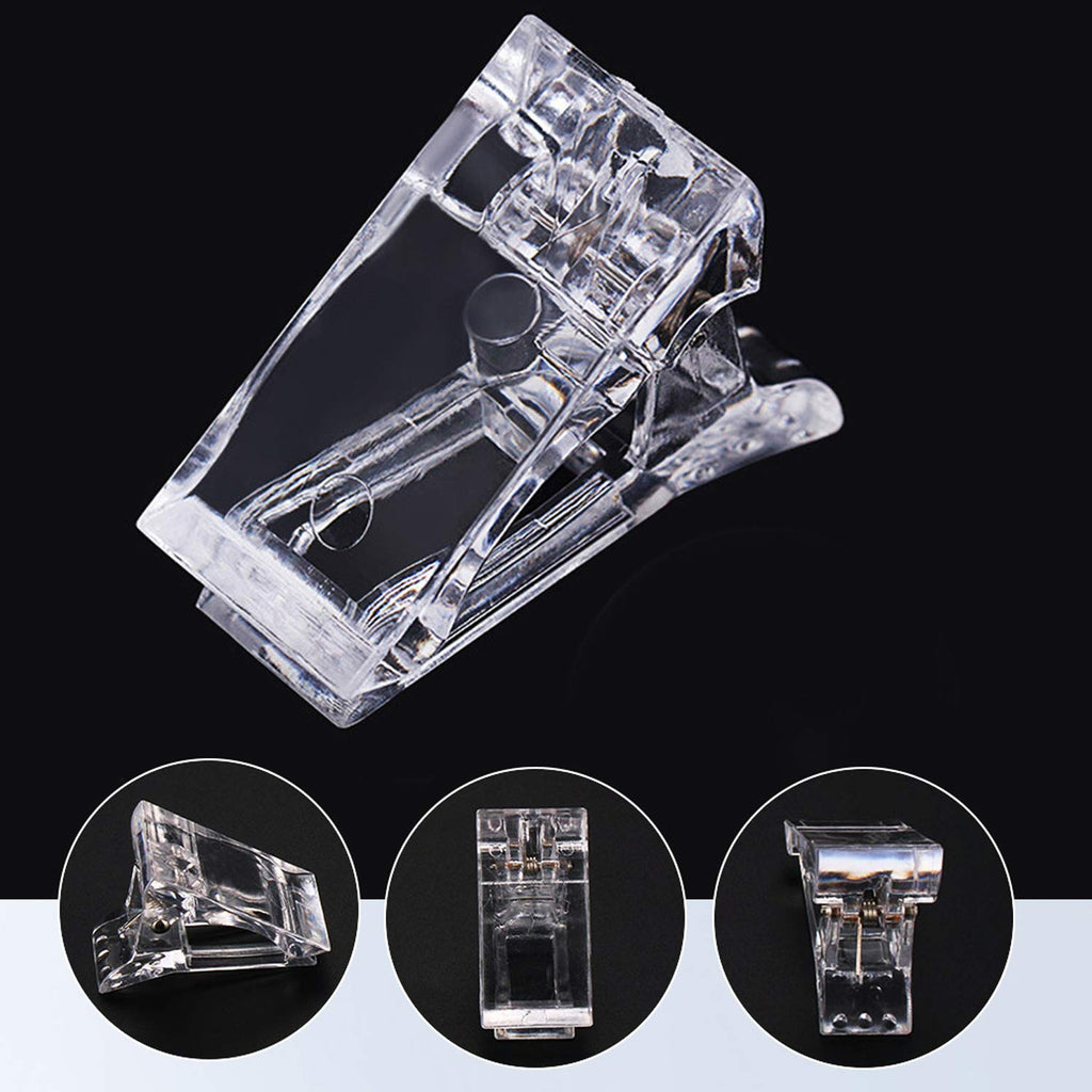 NAILWIND Polygel Nail Forms, 12Pcs Nail Tips Clip for Quick Building Polygel Nail Forms Nail Clips for Polygel Finger Nail Extension UV LED Builder Clamps Manicure Nail Art Tool with 1Pcs False Nail Tip clipper - Image 3