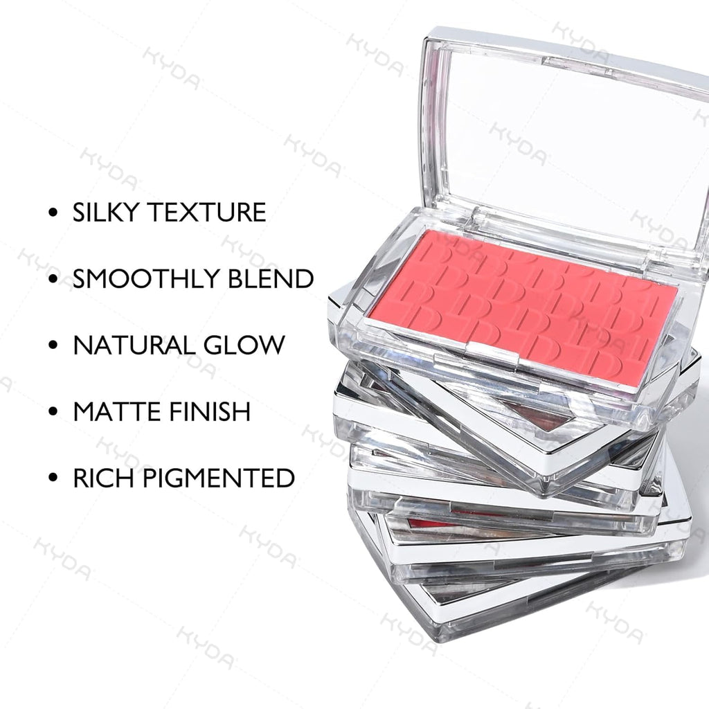 HUDAMOJI Blush Powder | Matte Blusher Face Makeup | Radiant Glow Face Blusher, Blendable Formula, Long Lasting Moisturizing, Ultra Fine Lightweight Texture | 5g (01) - Image 6