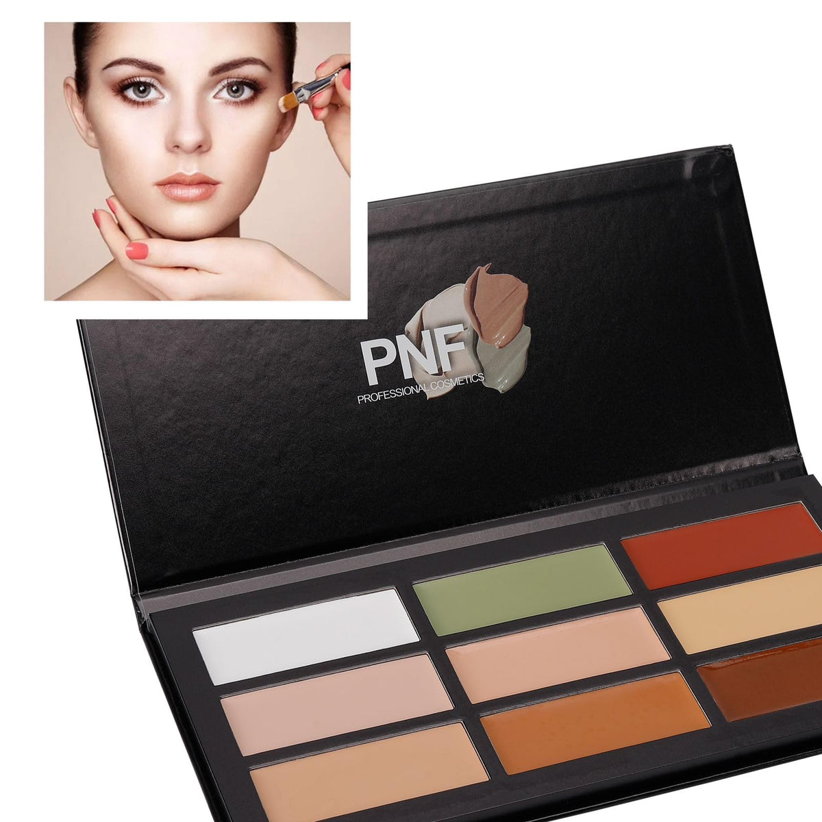 PNF PROFESSIONAL 9 Colors Cream Natural Concealer Palette | 9 In 1 Concealer Palette Full Coverage | Hides Blemishes, Flaws & Dark Circle | Long-Lasting, (VOL-01, 9 X 3.6G) - Image 2