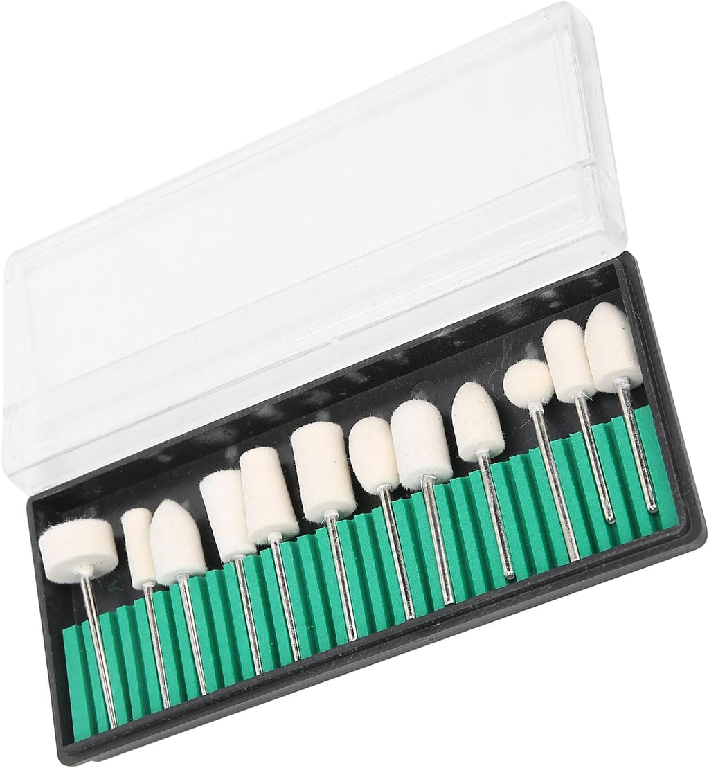 NAILWIND 12PCS Nail Drill Bits Set, Wool Felt Nail Grinding Polishing Head Portable Nail Drill Bits Set Accessory, Professional Safety Nail Drill Bits, Wool Polishing Heads for Nail Remover and Nail Polisher - Image 6