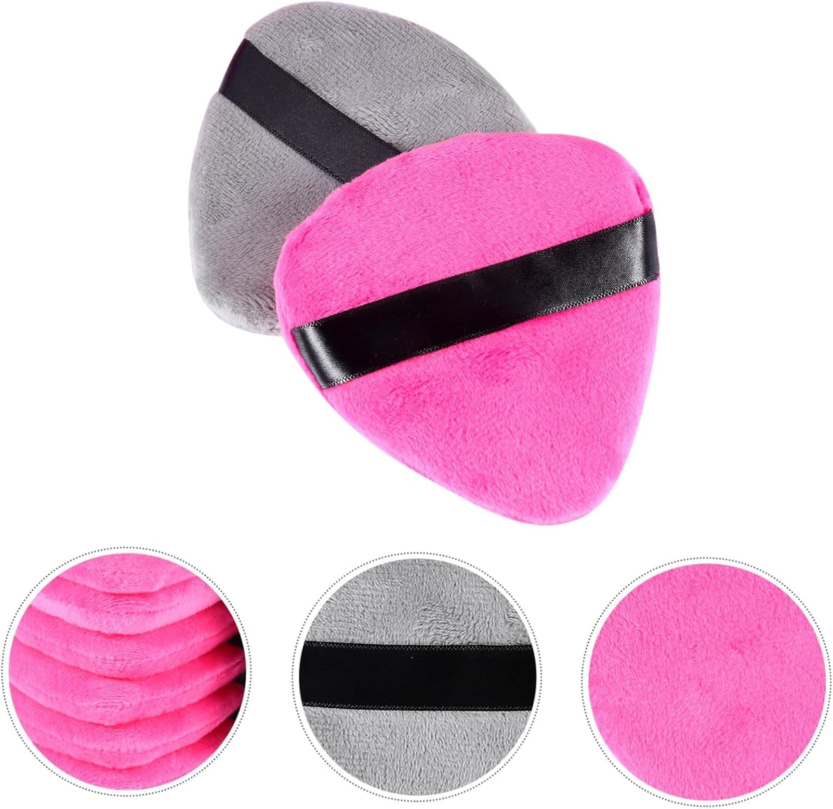 PNF PROFESSIONAL Makeup Blendiful Puff, 1 Pcs Heart Shape Makeup Puff With Strap, Cotton Large Face Powder Puff, Makeup Tool, Beauty Sponges Blender Puff - Multi-colored - Image 6