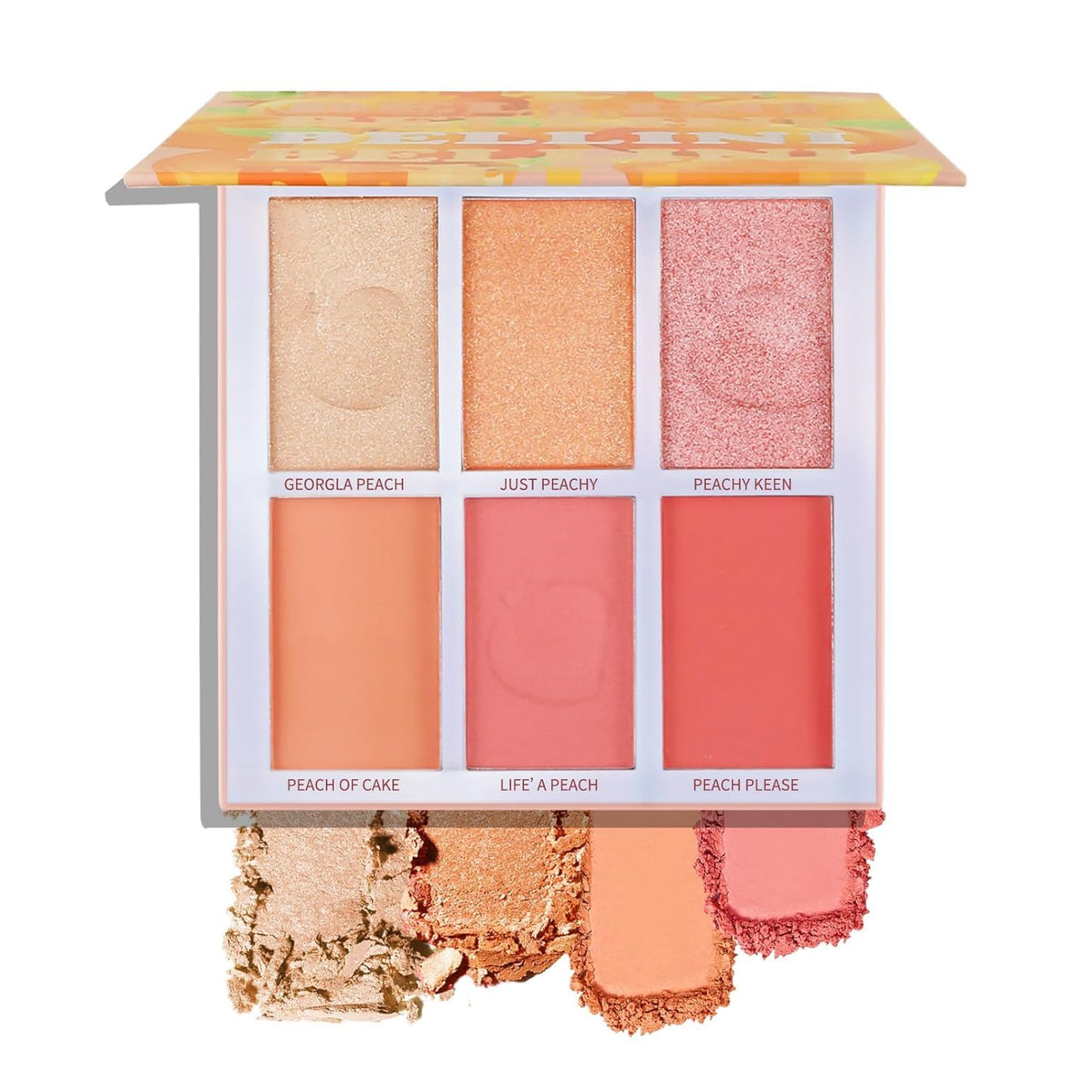 HUDAMOJI Blush Highlighter Palette | 6 Color Matte Shimmer Blusher Face Makeup | Bellini Blusher Palette | 36g - Image 2