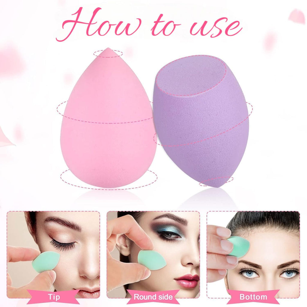 COSLUXE 16 Packs Makeup Sponge Set Blender Blending Sponge Face Beauty Sponge Flawless for Foundation and Powder - Image 4