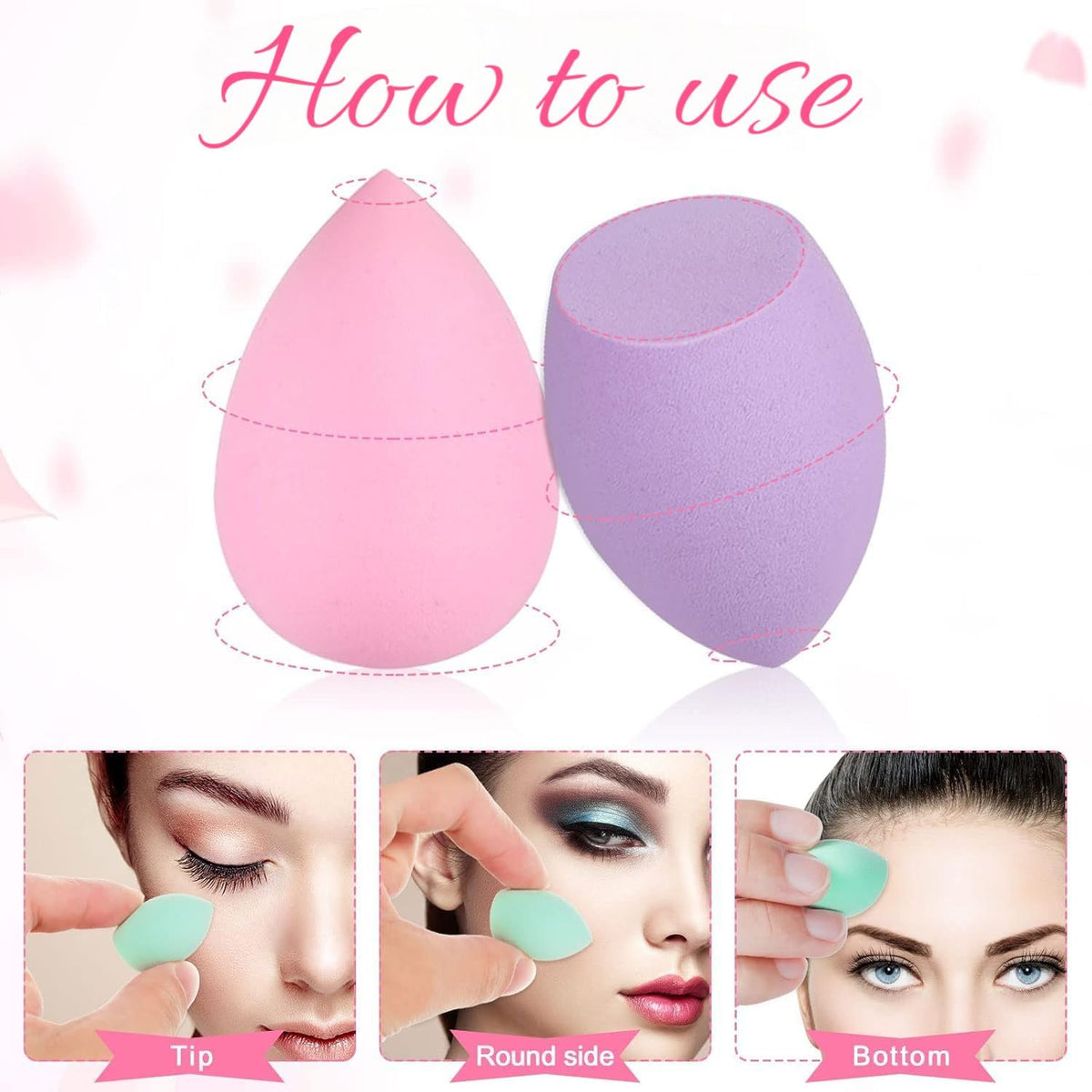 COSLUXE 16 Packs Makeup Sponge Set Blender Blending Sponge Face Beauty Sponge Flawless for Foundation and Powder - Image 4