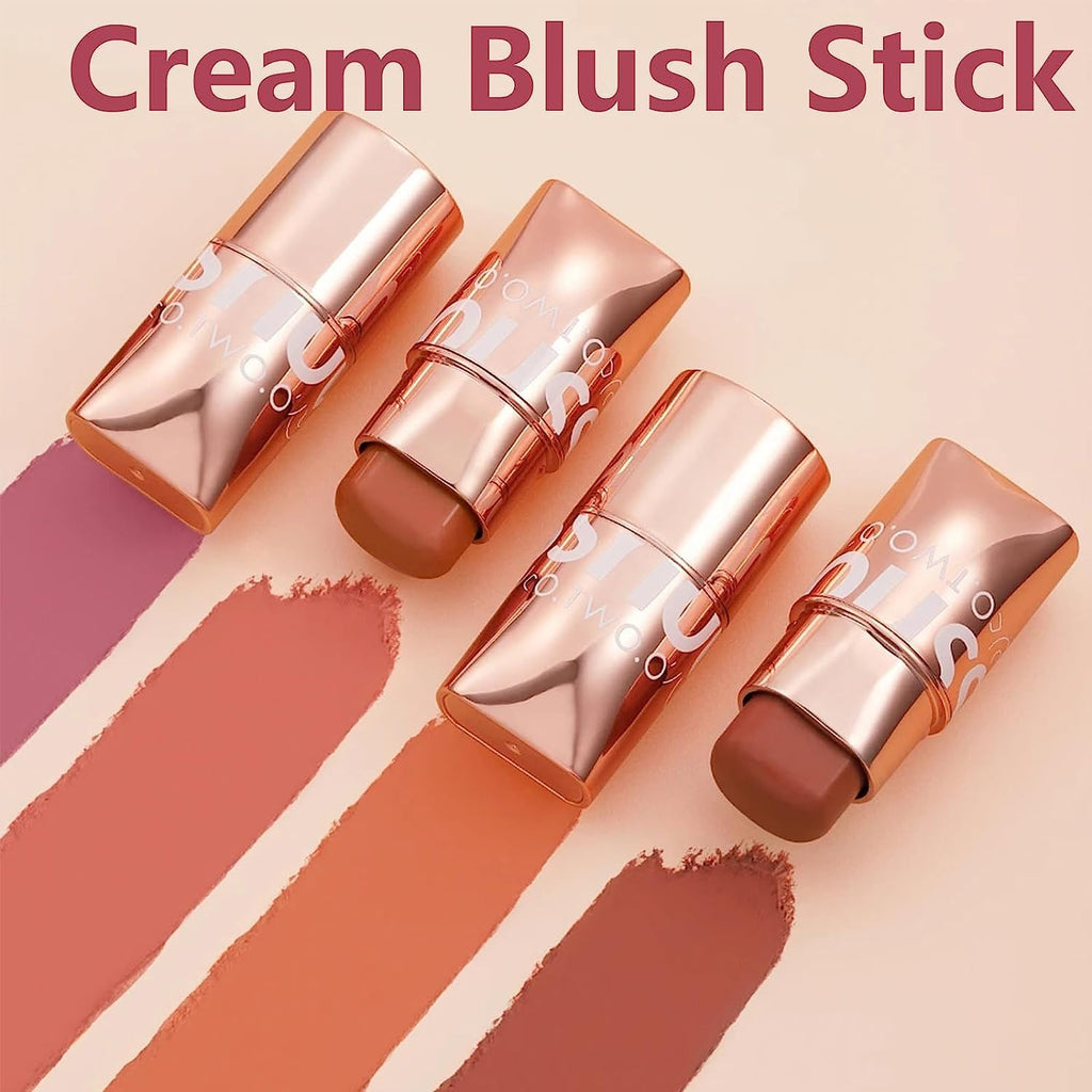COSLUXE O TWO O Blush Stick for Cheeks Makeup,Waterproof Cream Blush Face Stick Multi-Use Lip and Cheek Tint, Lightweight Easy to Blend Natural Cream Blusher (05 - Rose Red - Obsessed) - Image 4
