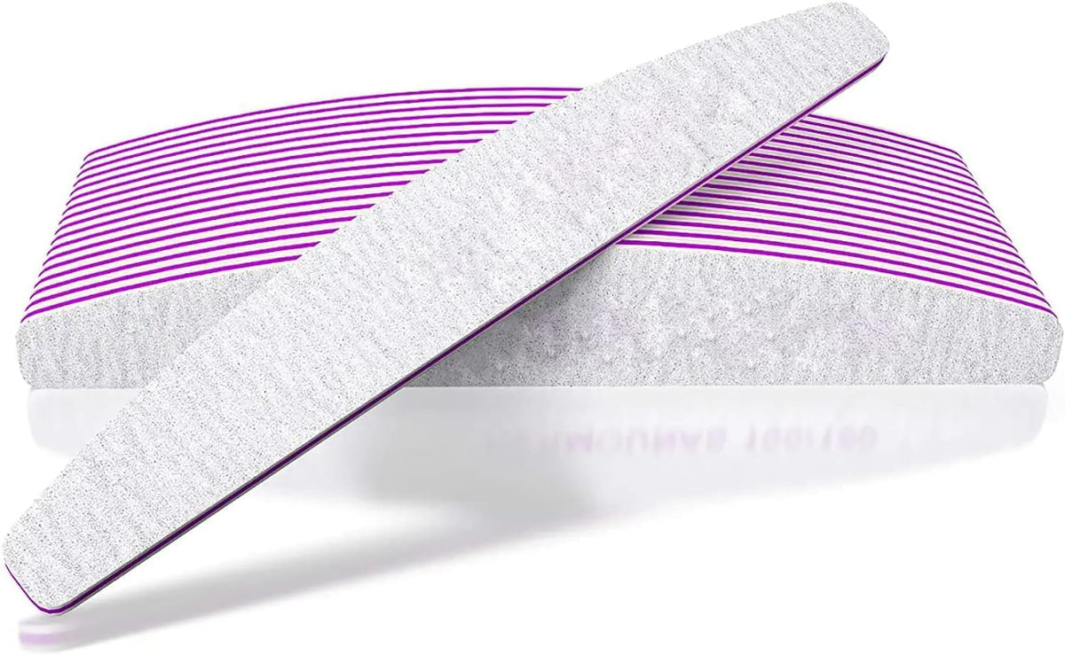NAILWIND Nail Files & Buffers, Reusable 100/180 Grit Double Sides Washable Nail File Manicure Tools for Poly Nail Extension Gel and Acrylic Nails Tools for Home (100/180 Grit Double, 6 - PCS) - Image 4