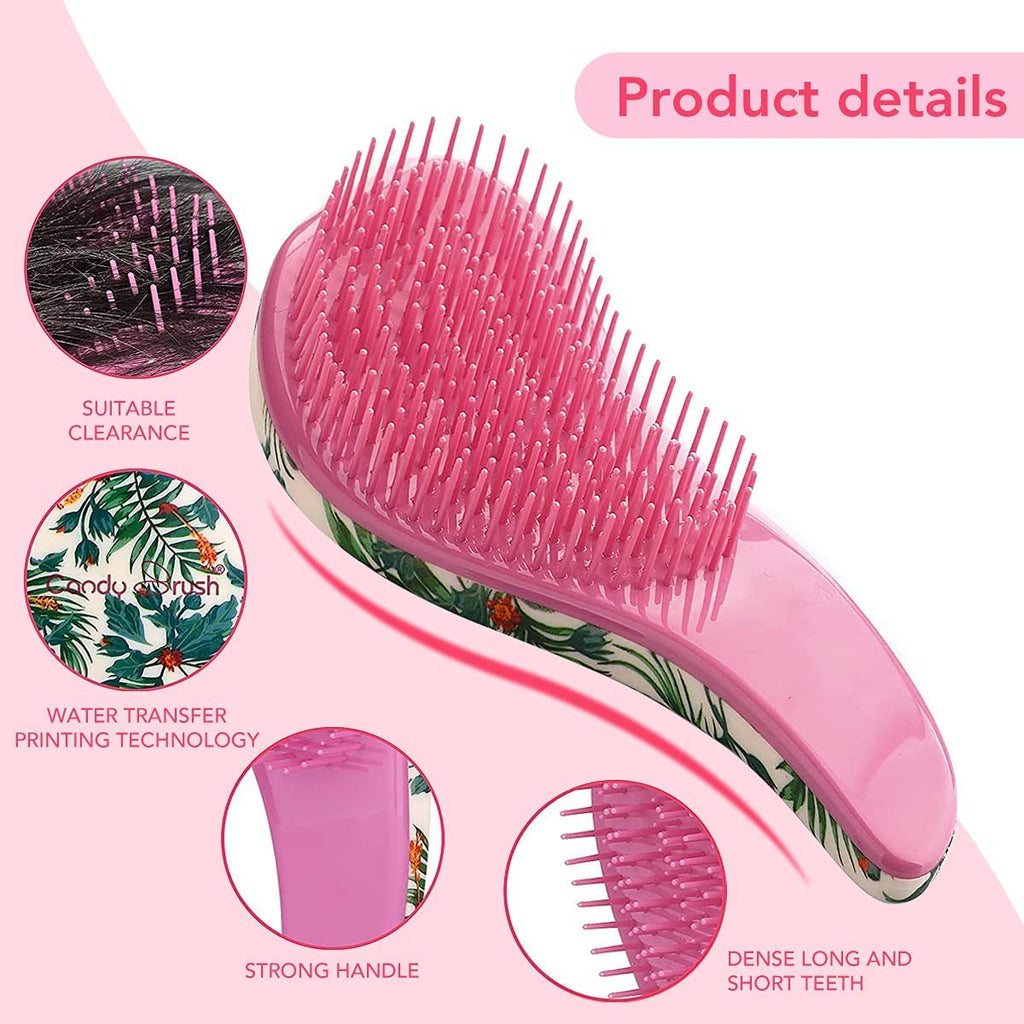 COSLUXE Detangling Hairbrush for Wet & Dry Hair – Detangler Brush for Women, Men & Children, Soft Bristles for Curly, Straight & Thick Hair – Hair Brush for Women (Pack of 1) - Image 4