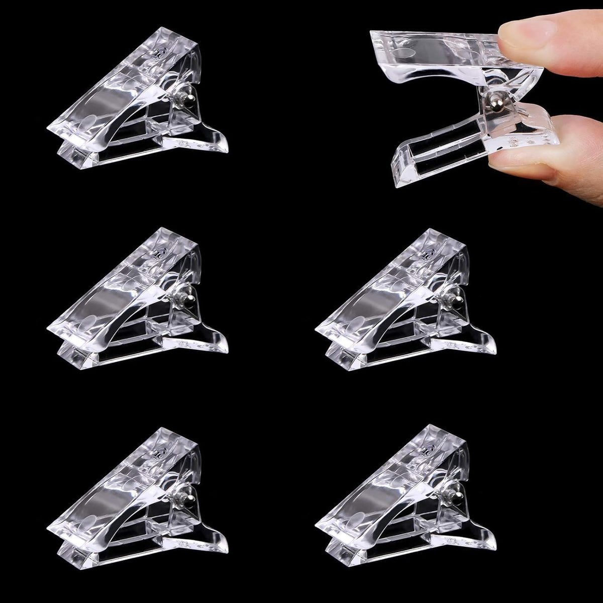 NAILWIND 5 PCS Nail Tips Clips for Polygel Nail Forms, Nail Tips Clips Kit for Polygel Nail Clip, Clear Nail Tips Clip for Polygel Nail Kit with 1 False Nail Tip Trimmer - Image 7
