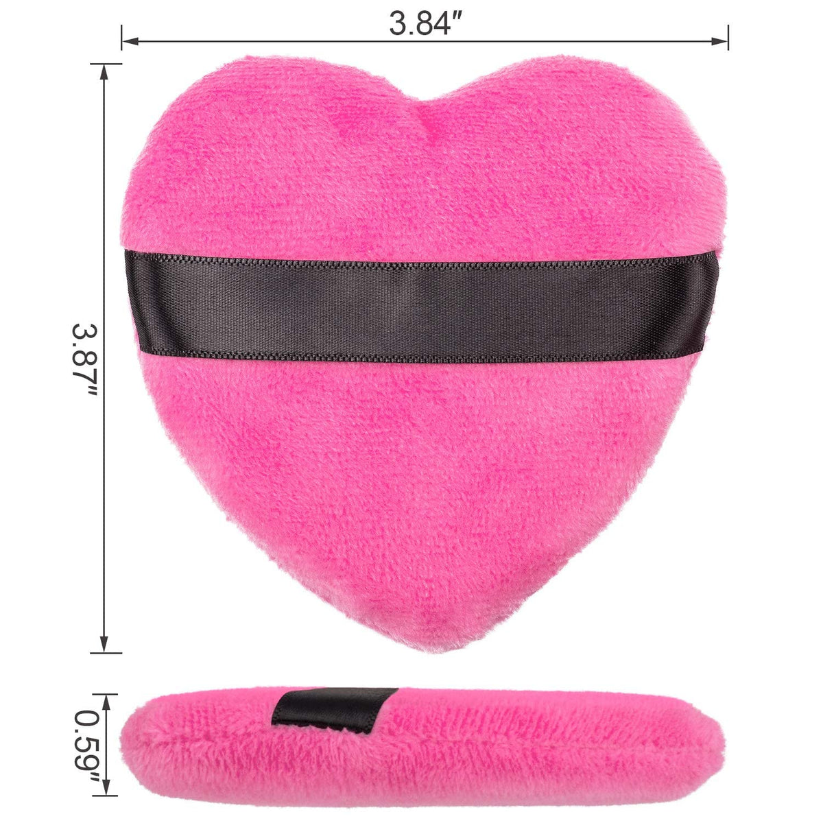 COSLUXE Makeup Blendiful Puffs, 2 Pcs Large Face Powder Puffs Cotton Velour Tear Drop Shape and Love Shape Puff,Makeup Tool Beauty Sponges Blender Peach Heart - Image 5
