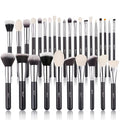 COSLUXE BEILI 30Pcs Professional Makeup Brushes Set Natural Goat Hair Premium Synthetic Kabuki Foundation Blending Brush Face Powder Blush Concealers Eye Shadows Make Up Brushes Set B30