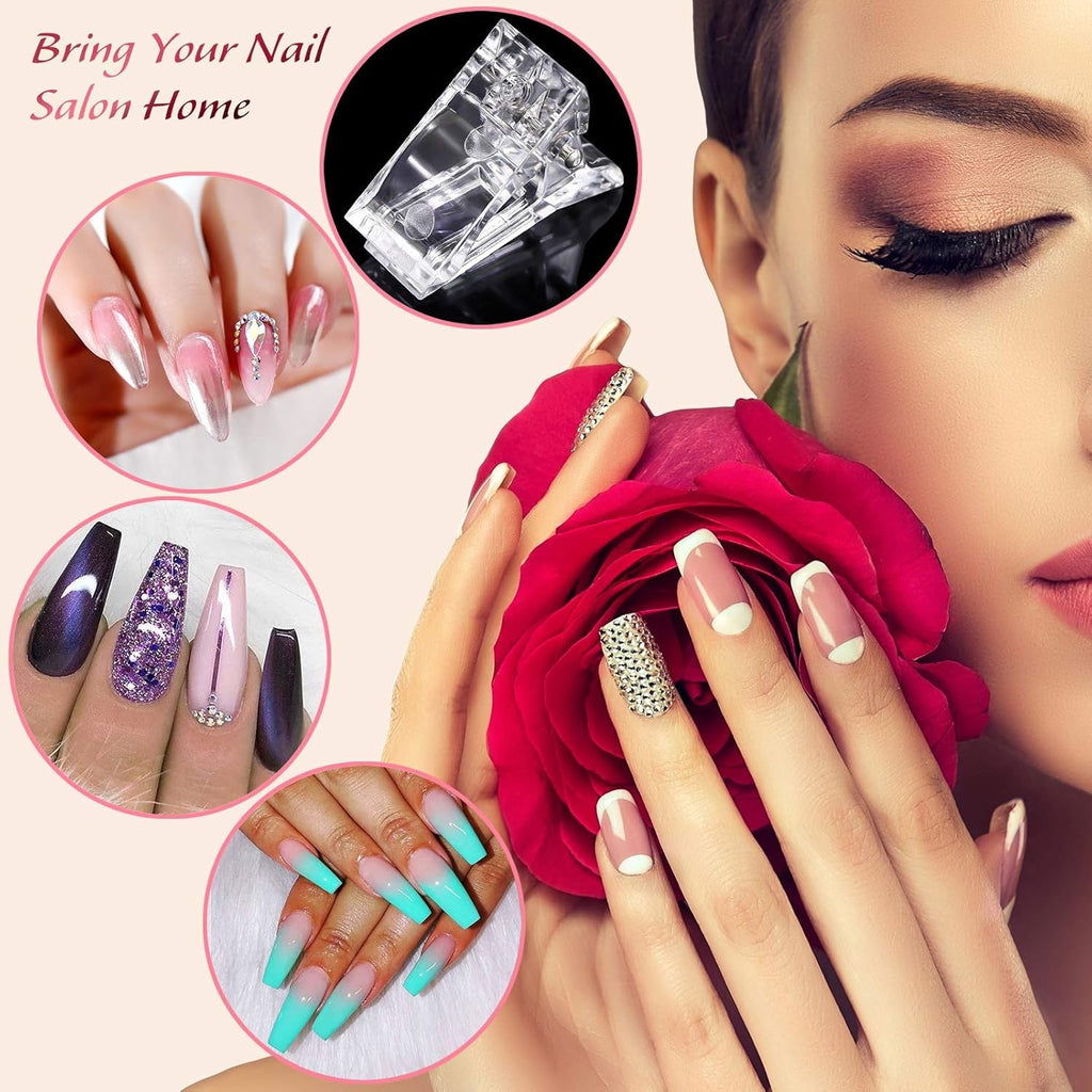 NAILWIND 5 PCS Nail Tips Clips for Polygel Nail Forms, Nail Tips Clips Kit for Polygel Nail Clip, Clear Nail Tips Clip for Polygel Nail Kit with 1 False Nail Tip Trimmer - Image 9