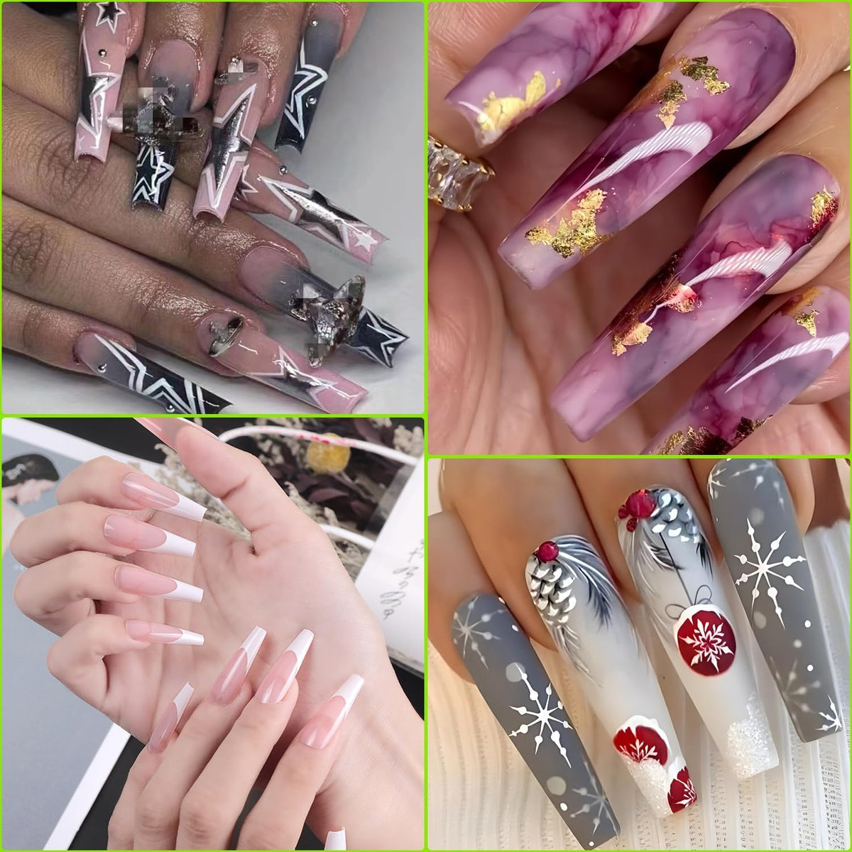 NAILWIND 240PCS Full Cover Long Coffin Nail Tips, 3XL Long Coffin Ballerina Nails Tips Extra Longs Coffins Press On Nail No 5 C Curve, Clear Coffins Ballerina Nails Tip for Acrylic Nail Tips Professional,12 Sizes - Image 6